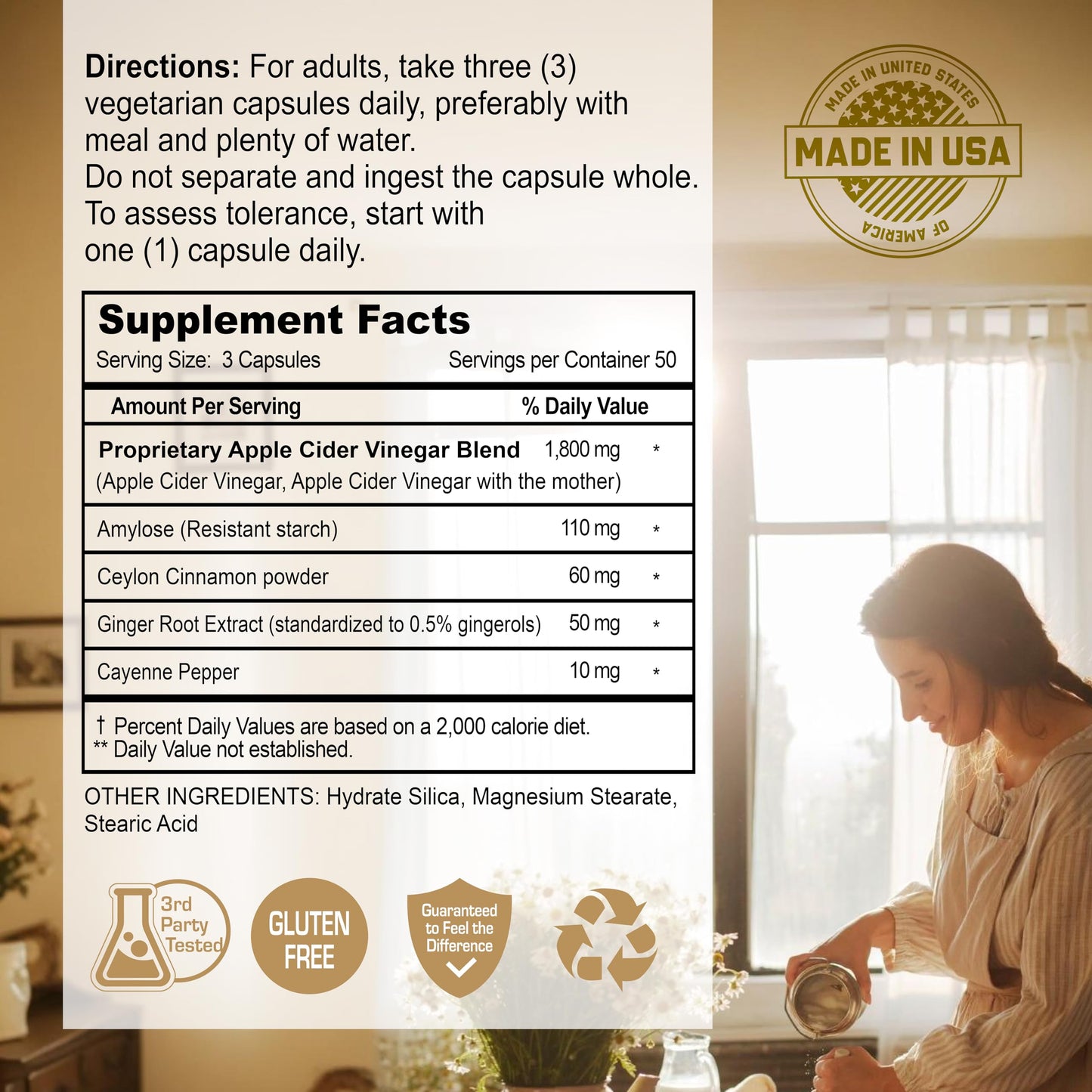 NANOWELL Apple Cider Vinegar Max with The Mother Detox & Wellness Supplement Capsule, 150 Count