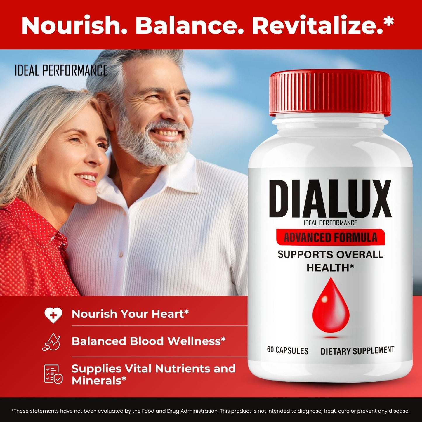 IDEAL PERFORMANCE Dialux Blood Capsules, 60 Capsules