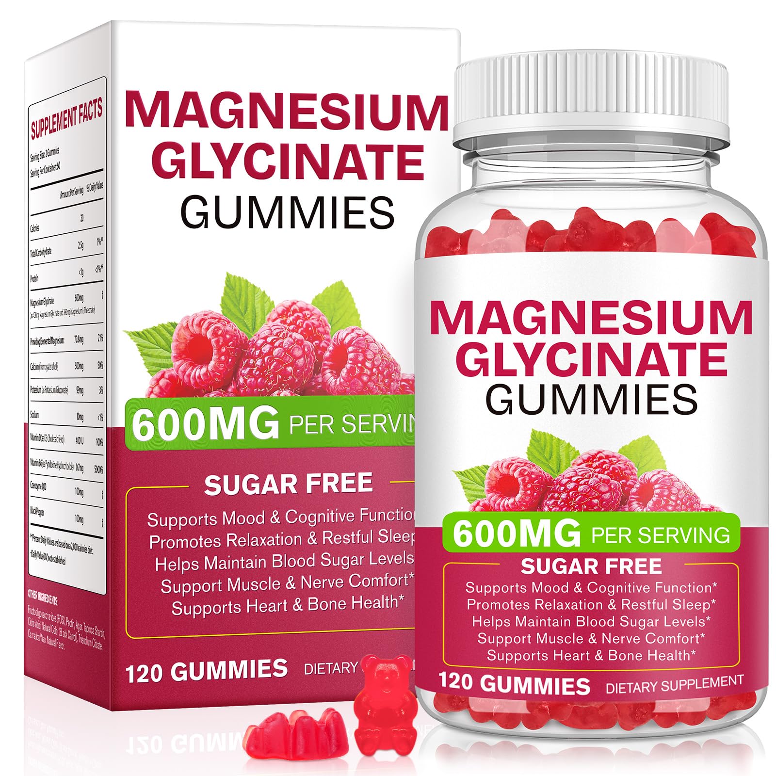 BOIUOITI Magnesium Glycinate Gummies 120 Count