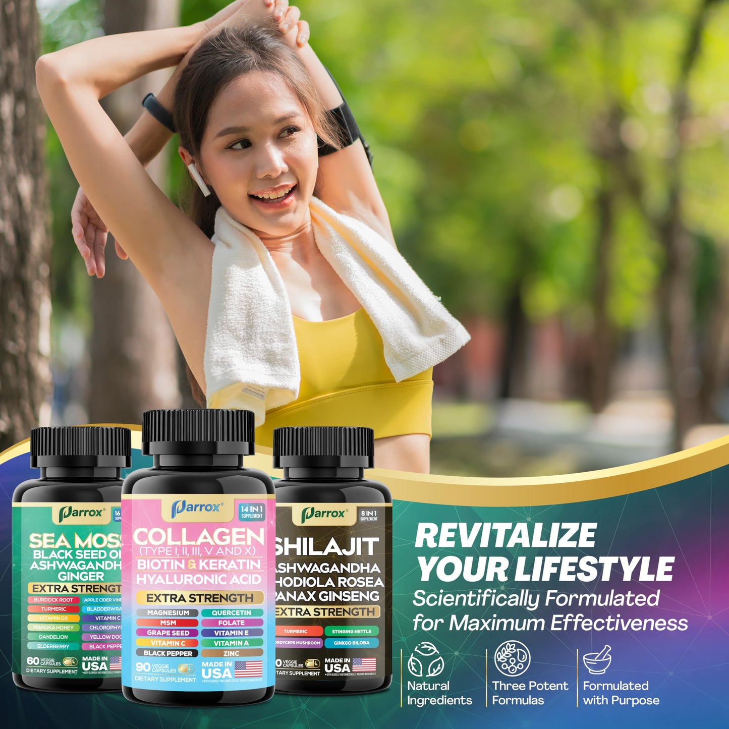 Parrox Ultimate Wellness Trio Capsules, 210 Capsules