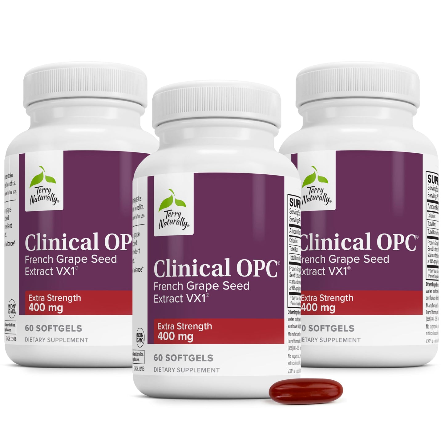 Terry Naturally Clinical OPC Extra Strength Heart Health Softgel 180 Count