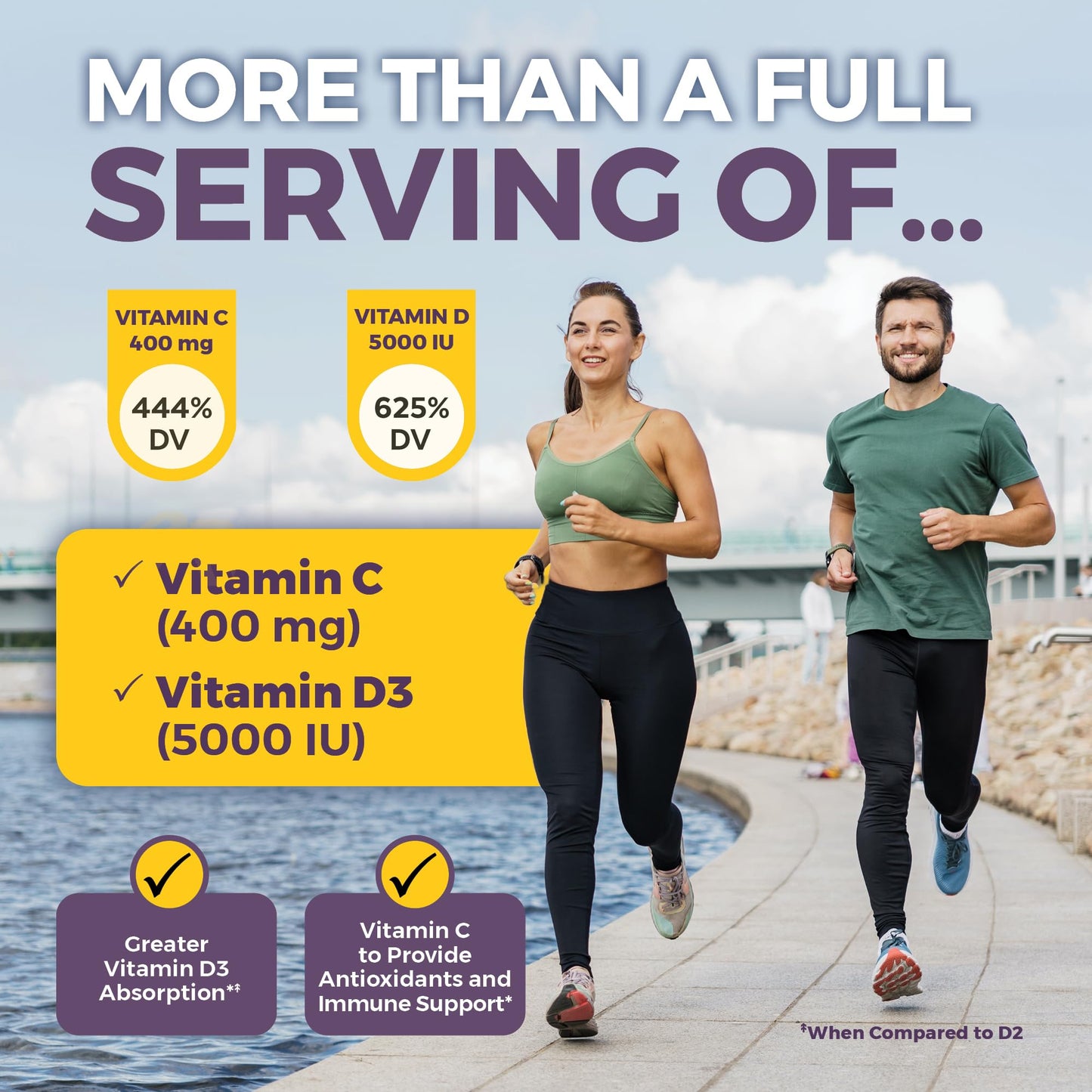 Viva Naturals Black Elderberry 1000mg with Vitamin C, D3 5000 IU & Zinc - 5-in-1 Immune Support Sambucus Elderberry Capsules with Ginger, 60 Capsules