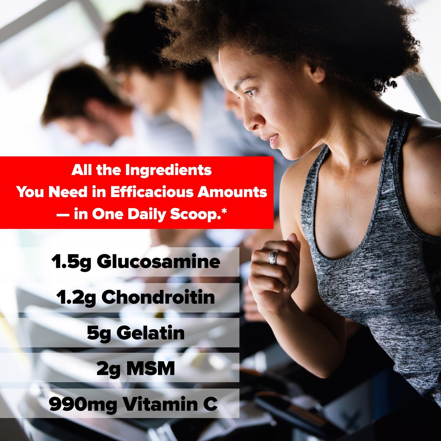 Labrada Elastijoint Glucosamine Chondroitin MSM Joint Support Powder, 13.54 Ounce
