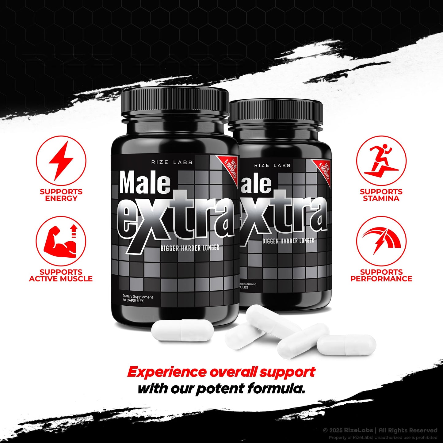 Rize Labs Male Extra Capsules 300 Capsules