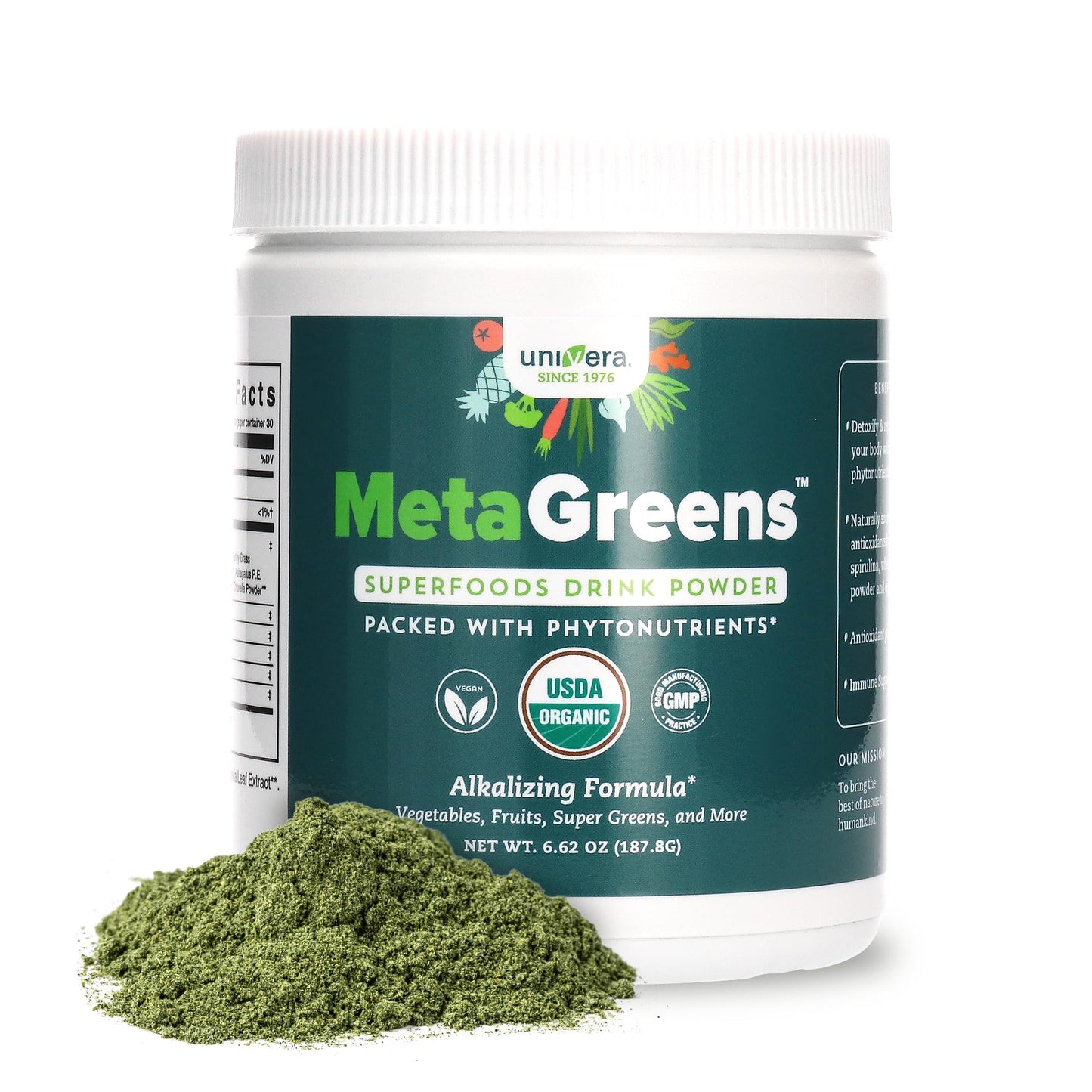 Univera Metagreens Green Superfoods Blend Powder 6.62 oz