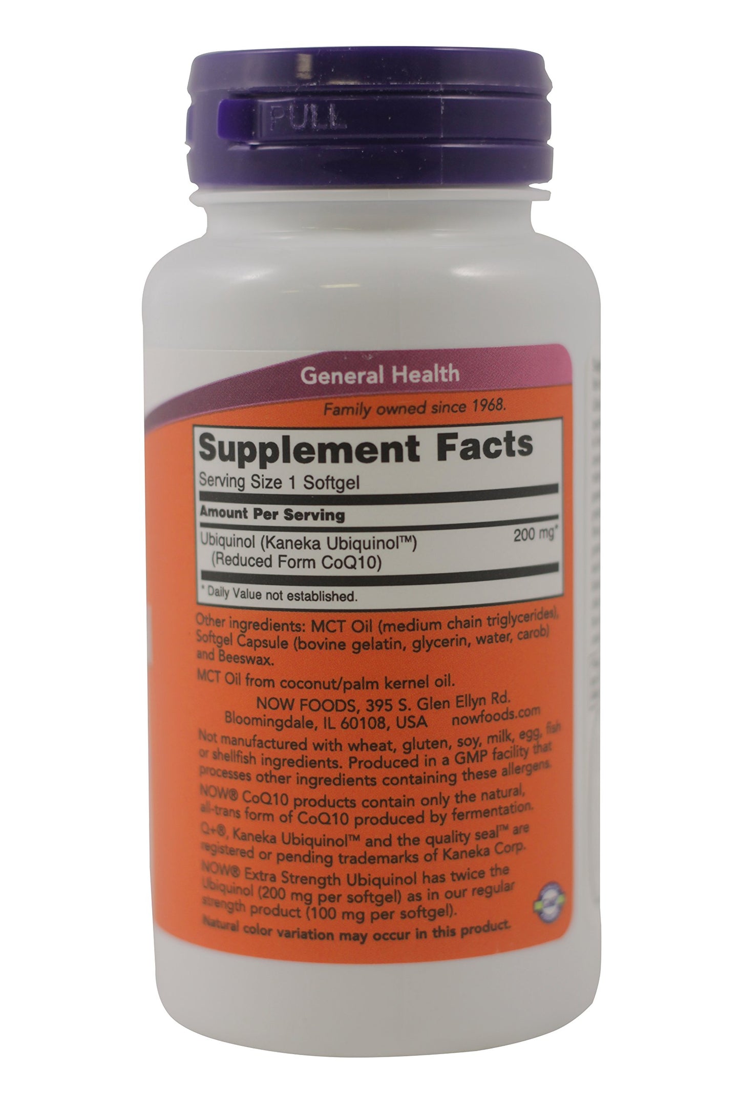 NOW Foods Ubiquinol 200 mg Softgel 60 Count