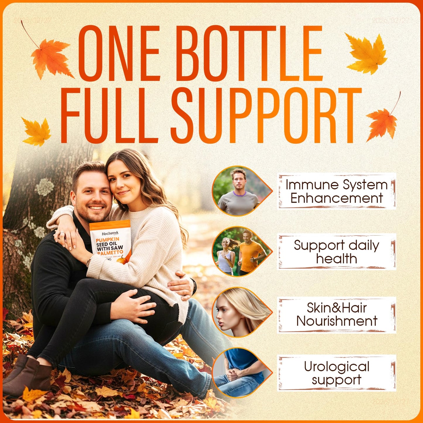 Osdywer Pumpkin Seed Oil Softgels with Saw Palmetto – 3000mg Cold-Pressed Virgin Oil – 150 Softgels
