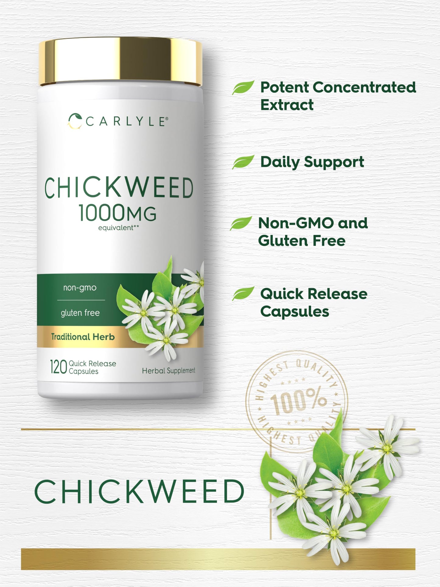 Carlyle Chickweed Supplement Capsule 120 Capsules