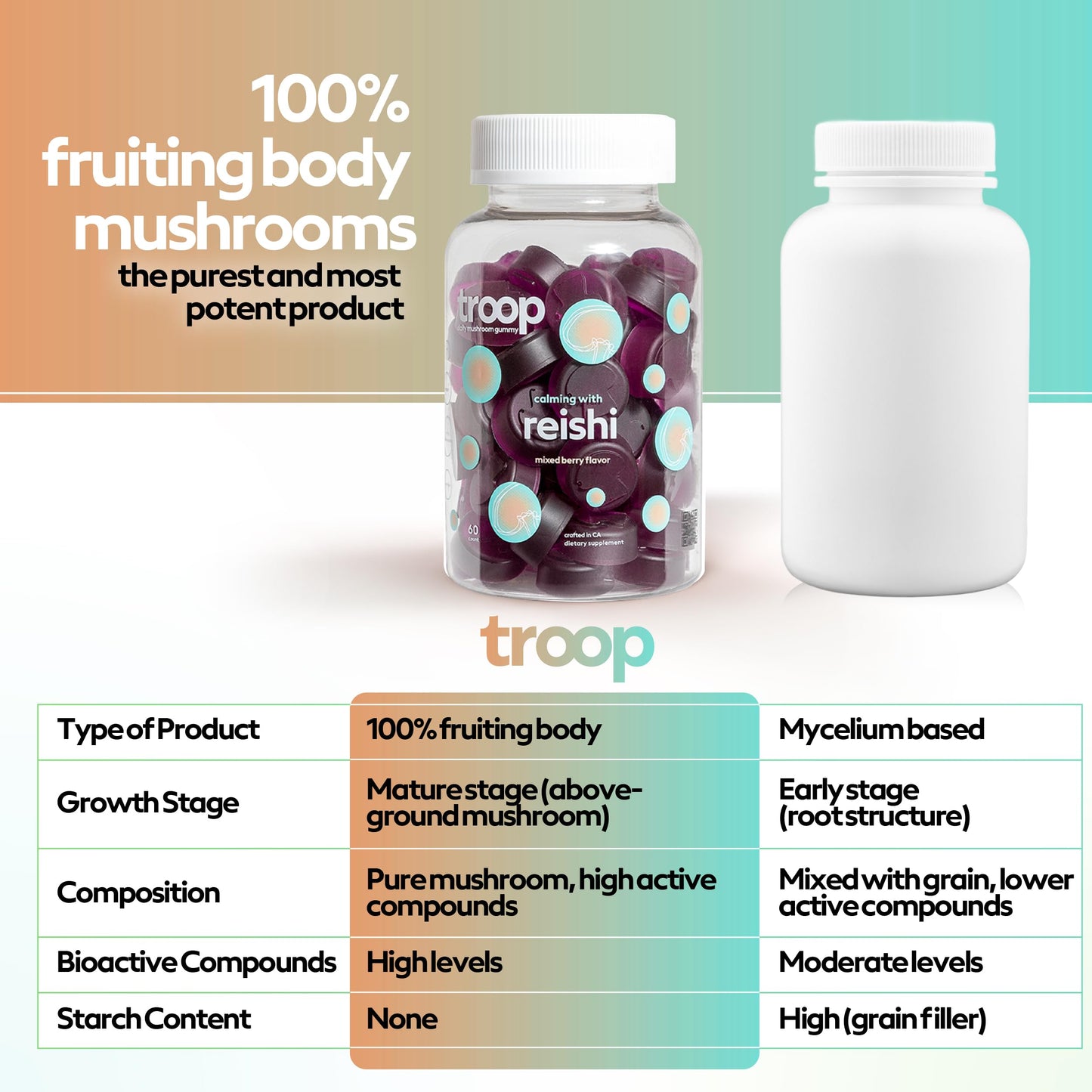 Troop Reishi Mushroom Gummies 60 Count
