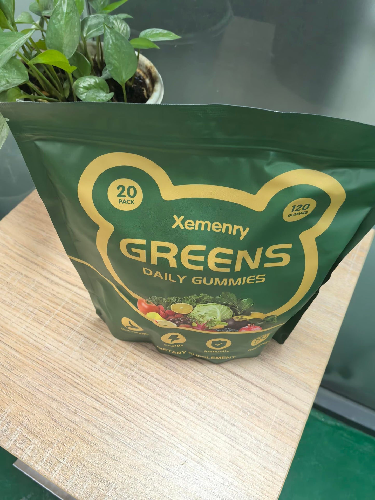 Xemenry Super Greens Multivitamin Gummies 120 Count