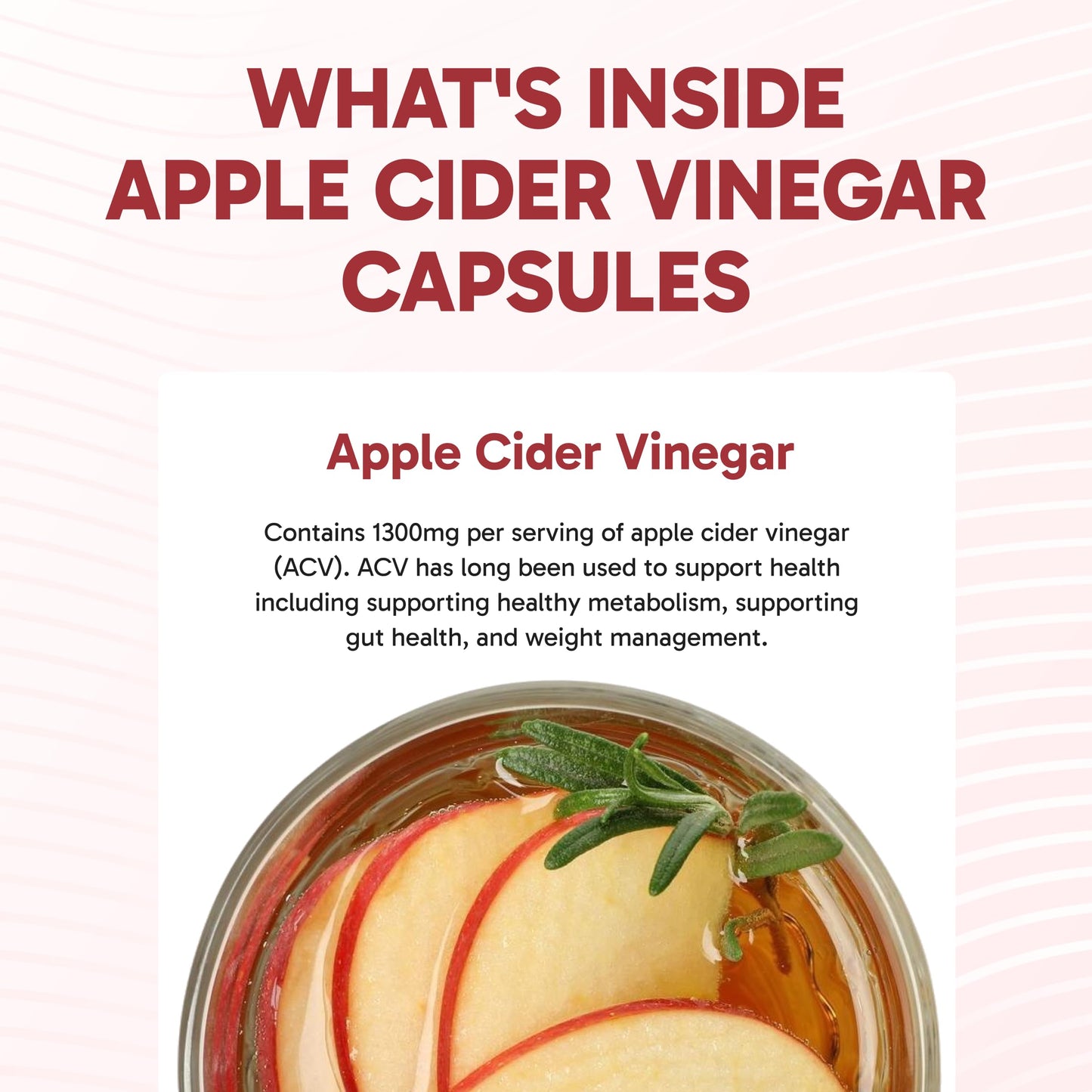 Clinical Effects Apple Cider Vinegar Capsules 1300mg 60 Count