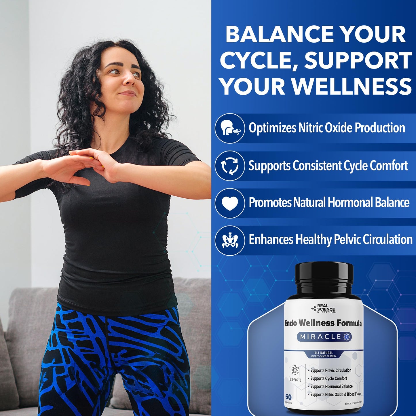 Real Science Nutrition Endo Wellness Formula Capsule 60 Count