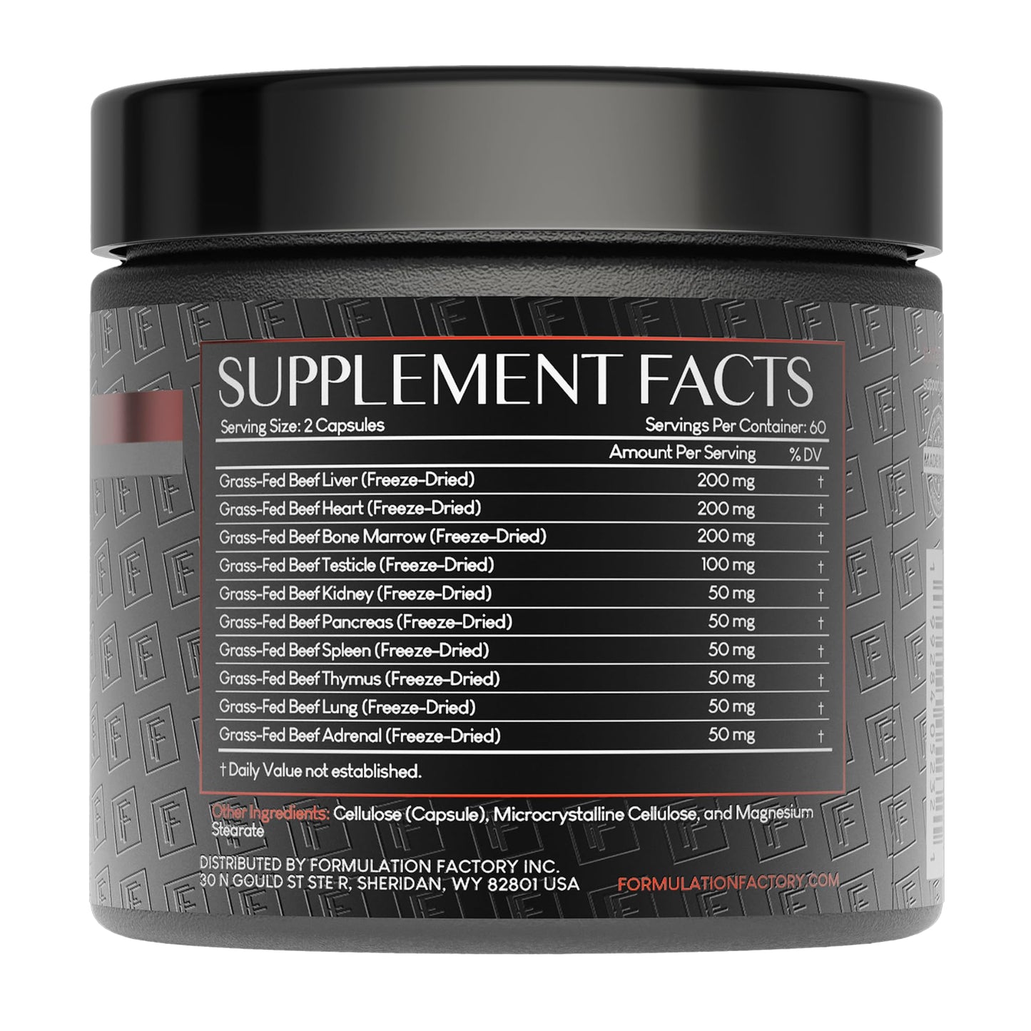 Formulation Factory Primal Power 10-in-1 Grass-Fed Organ Supplement Capsules 240