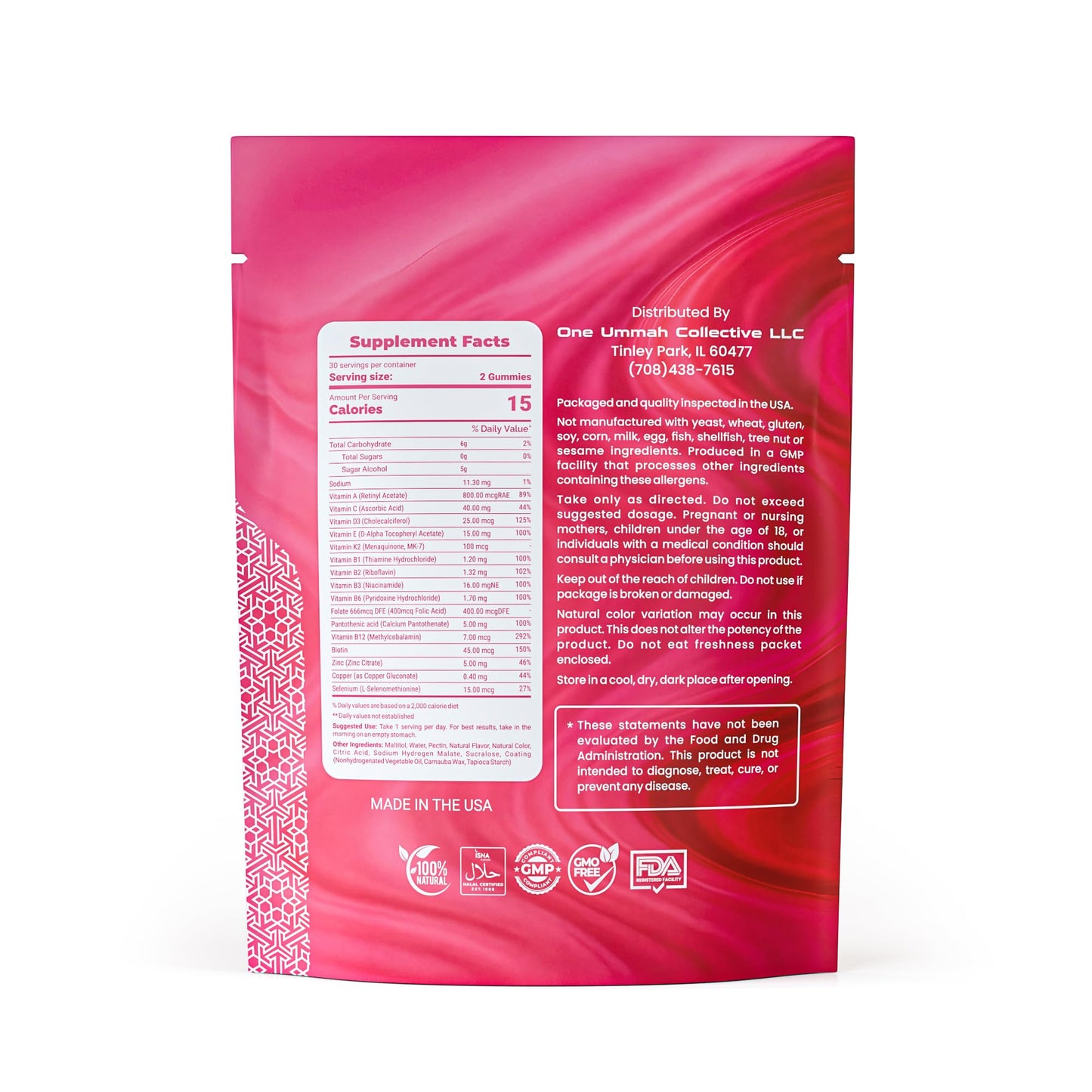One Ummah Halal Certified Women’s Multivitamin Gummy 30 Count