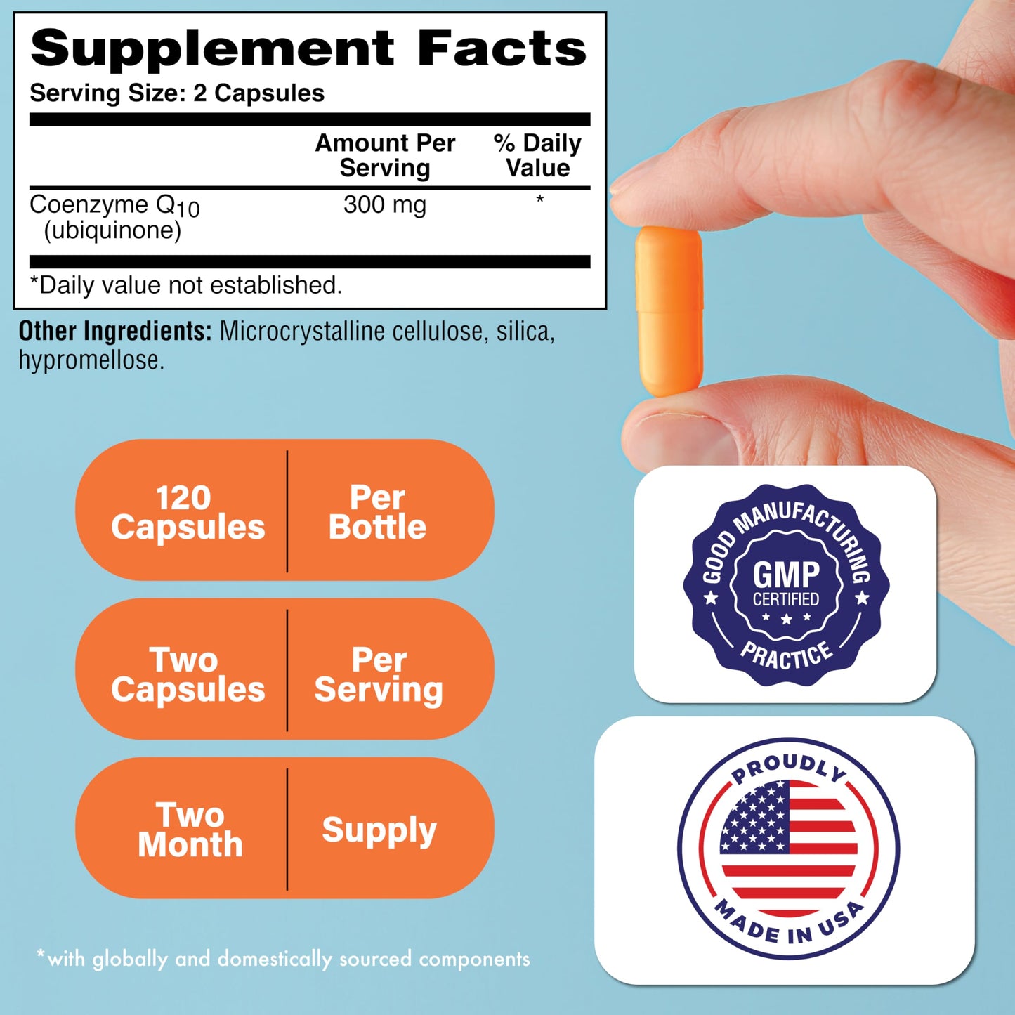 Health Thru Nutrition CoQ-10 300mg Capsule, 120 Count