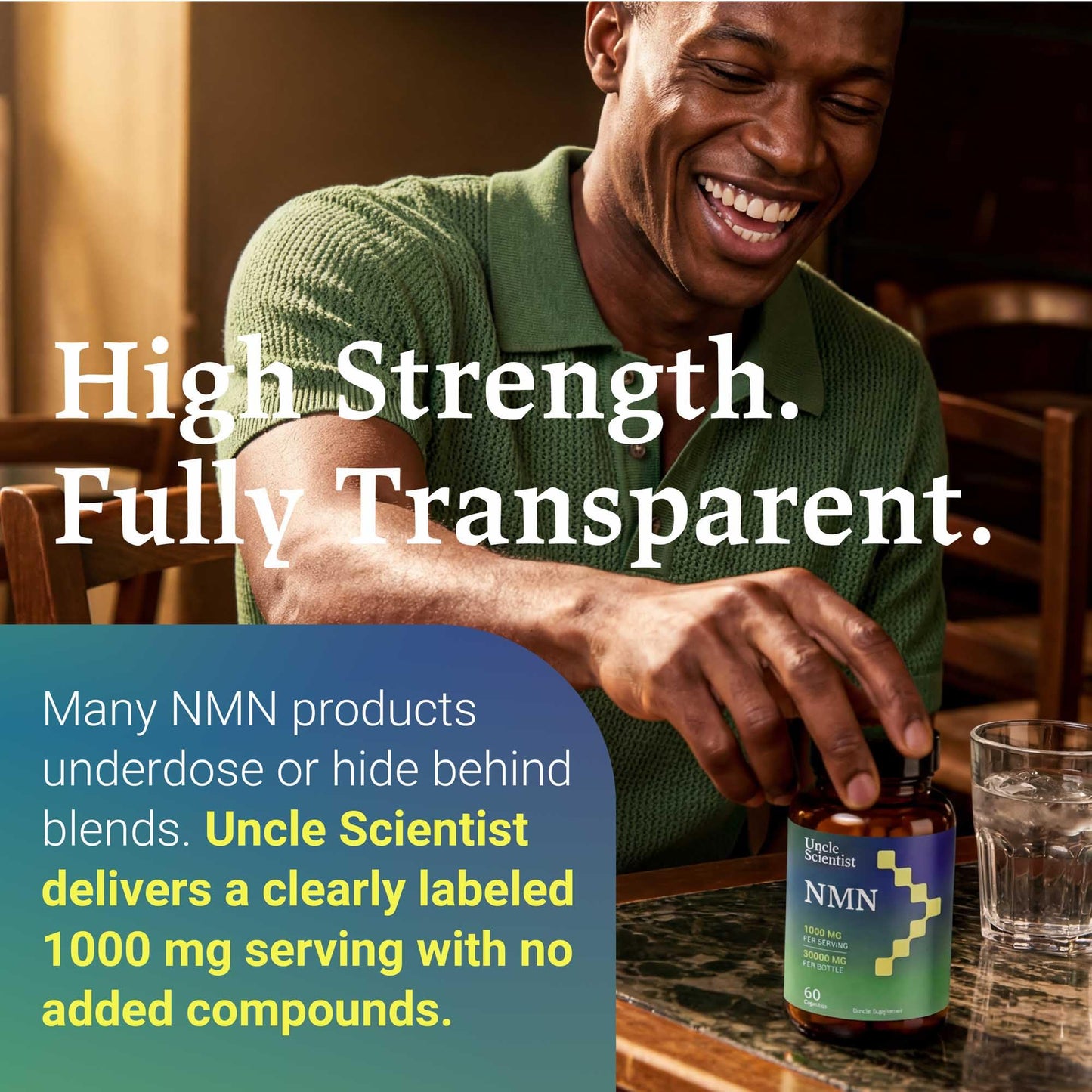 Uncle Scientist Nicotinamide Mononucleotide NMN 1000 mg Capsule 60 Count