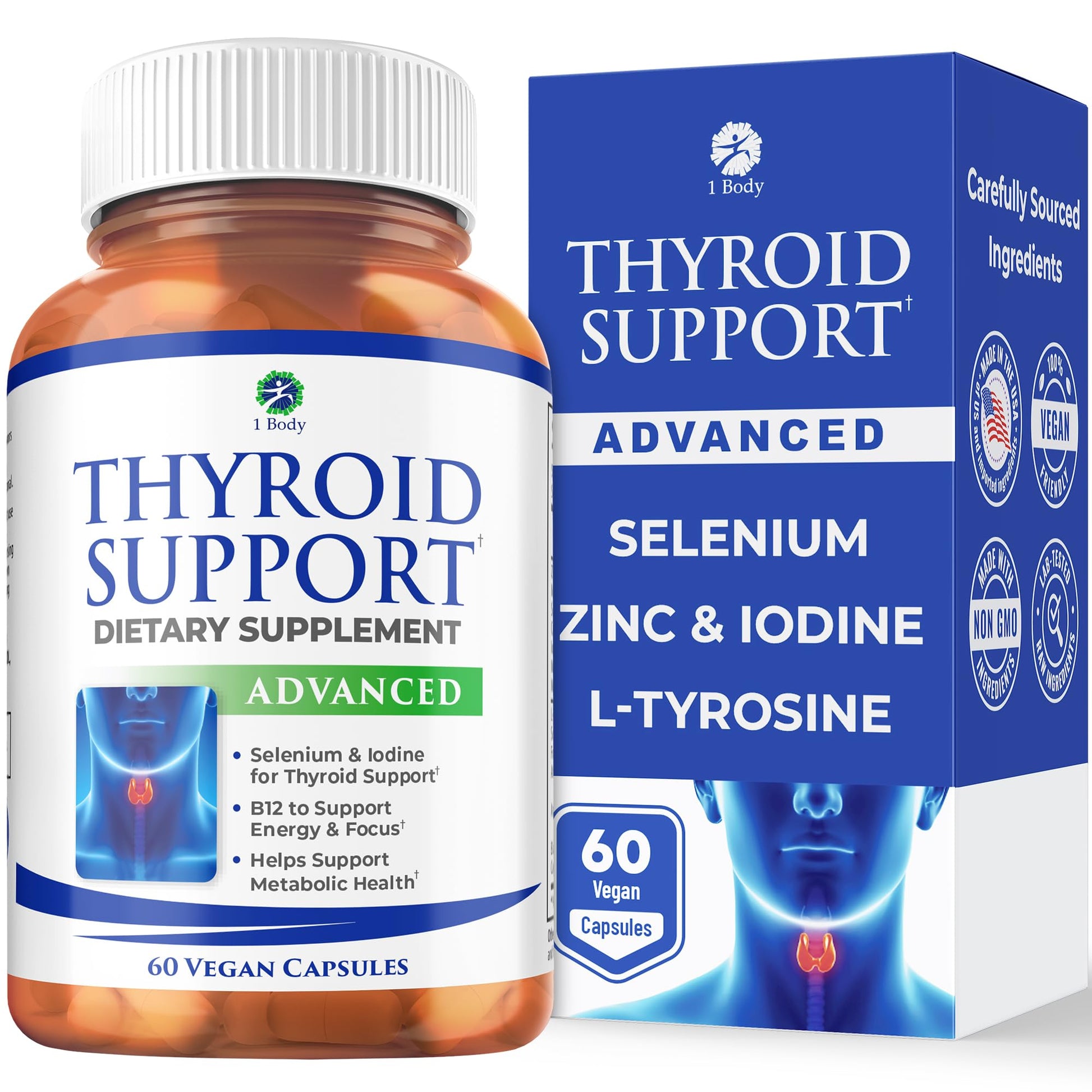 1 Body Thyroid Support Capsule 60 Count
