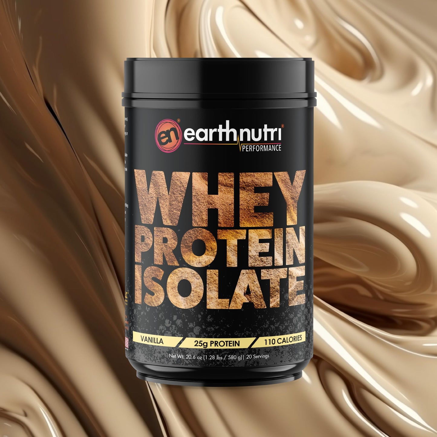EarthNutri Whey Isolate Protein Powder Vanilla Flavor, 20 Servings