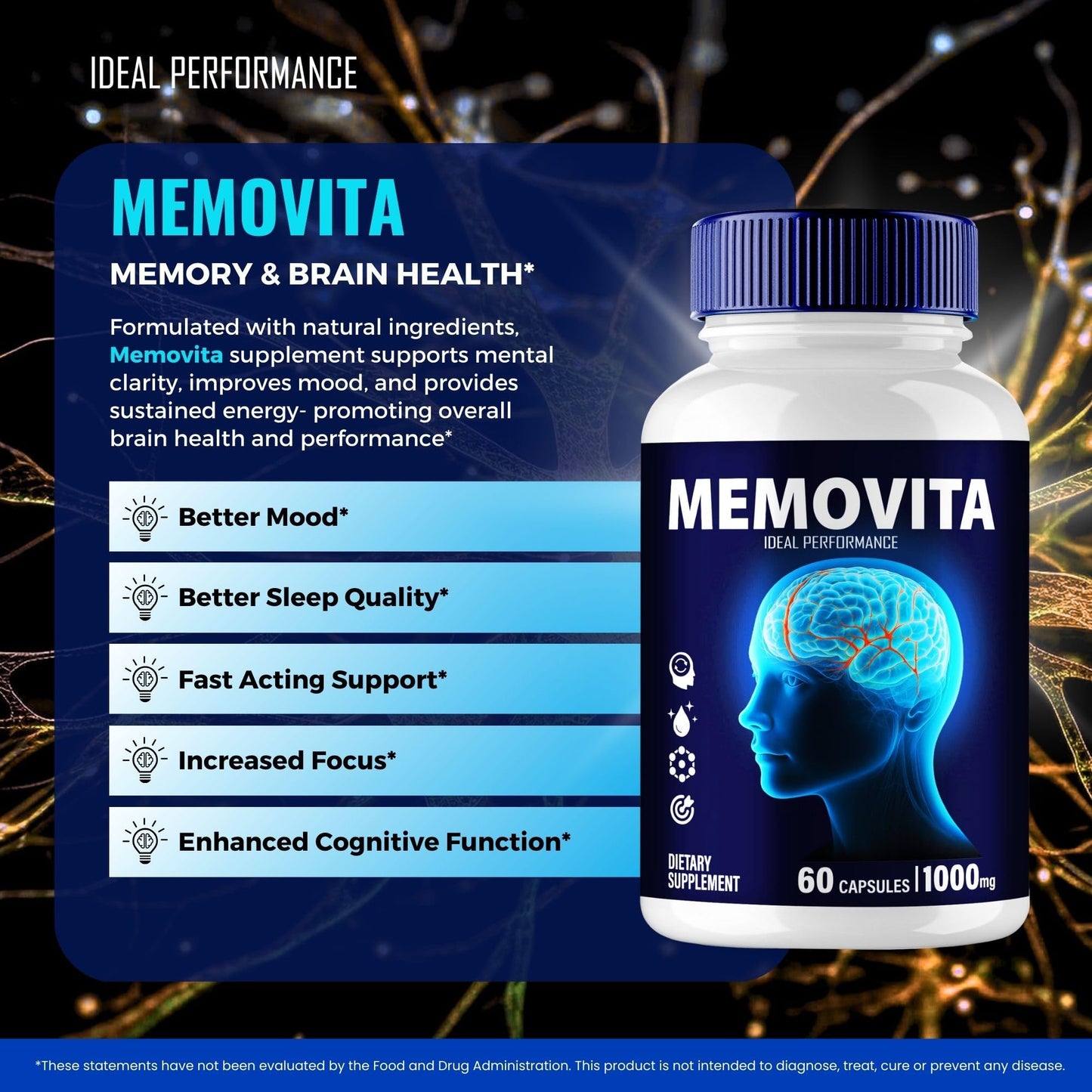 IDEAL PERFORMANCE Memovita Capsules 300 Capsules
