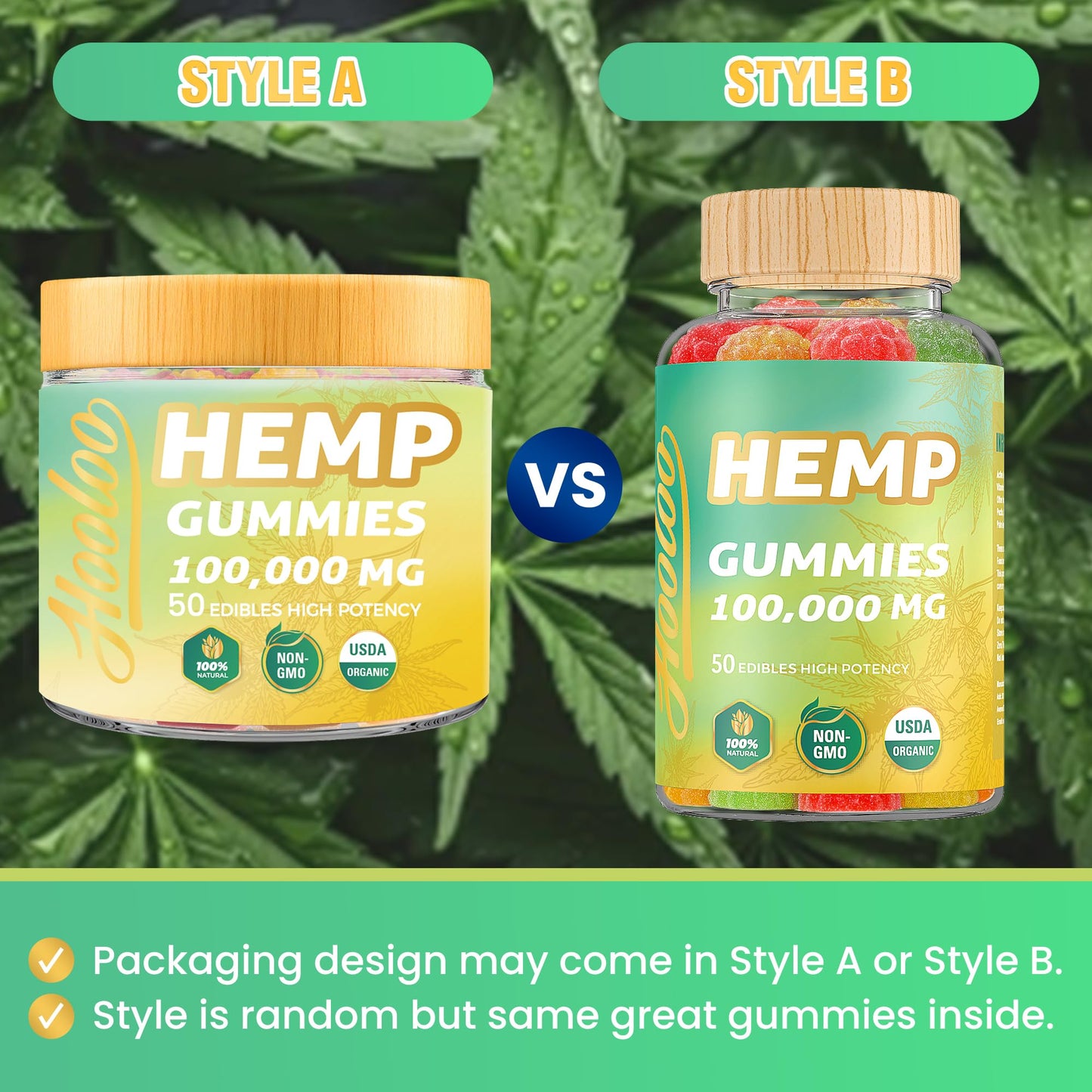 HOOLOO Hemp Gummies, Gummy, Pack of 2
