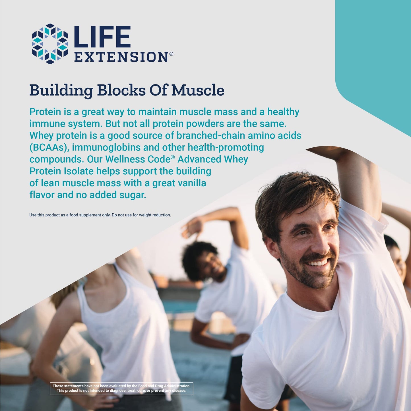 Life Extension Wellness Code Advanced Whey Protein Isolate Powder Vanilla, 16 Servings