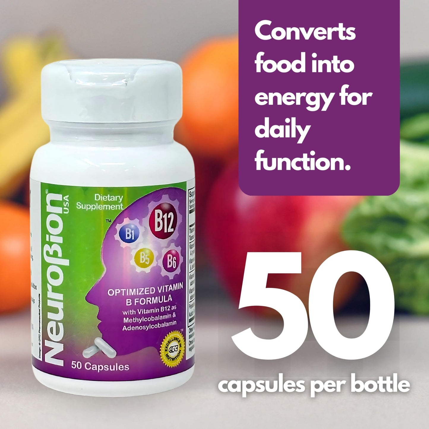 Neurobion Optimized Classic Formula B12 Methylcobalamin Dietary Supplement Capsule 50 Capsules