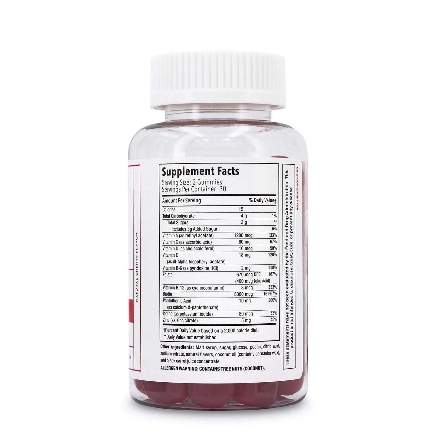 Elon Biotin Gummies for Hair Growth Chewable, 60 Count