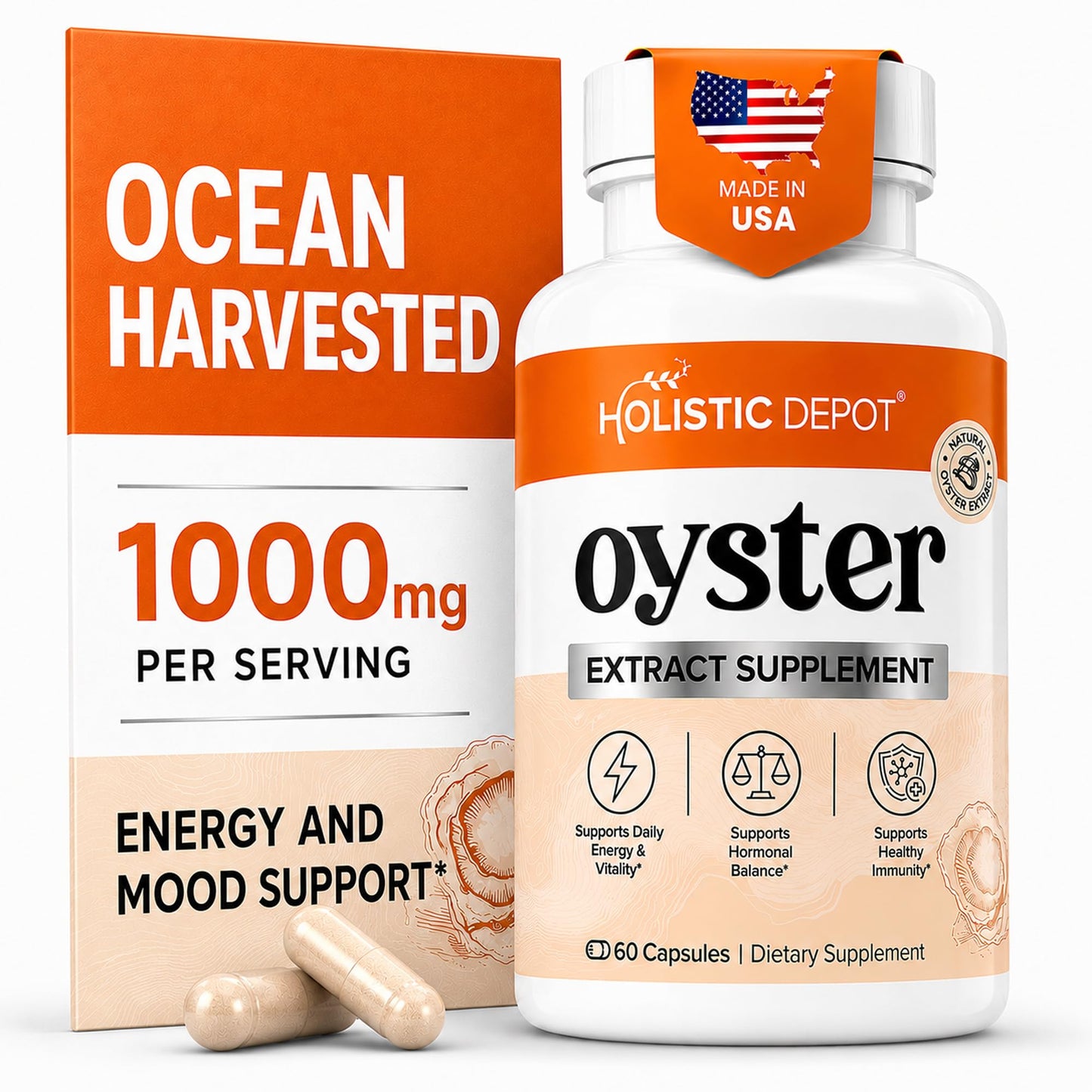 Holistic Depot Pure Oyster Extract 60 Capsules