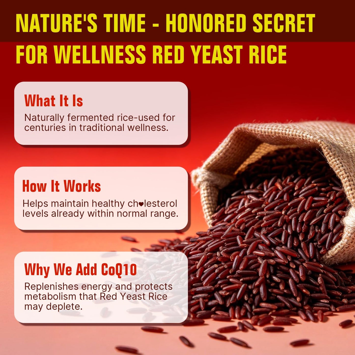 YUULAI Red Yeast Rice with CoQ10 Gummies, 120 Count
