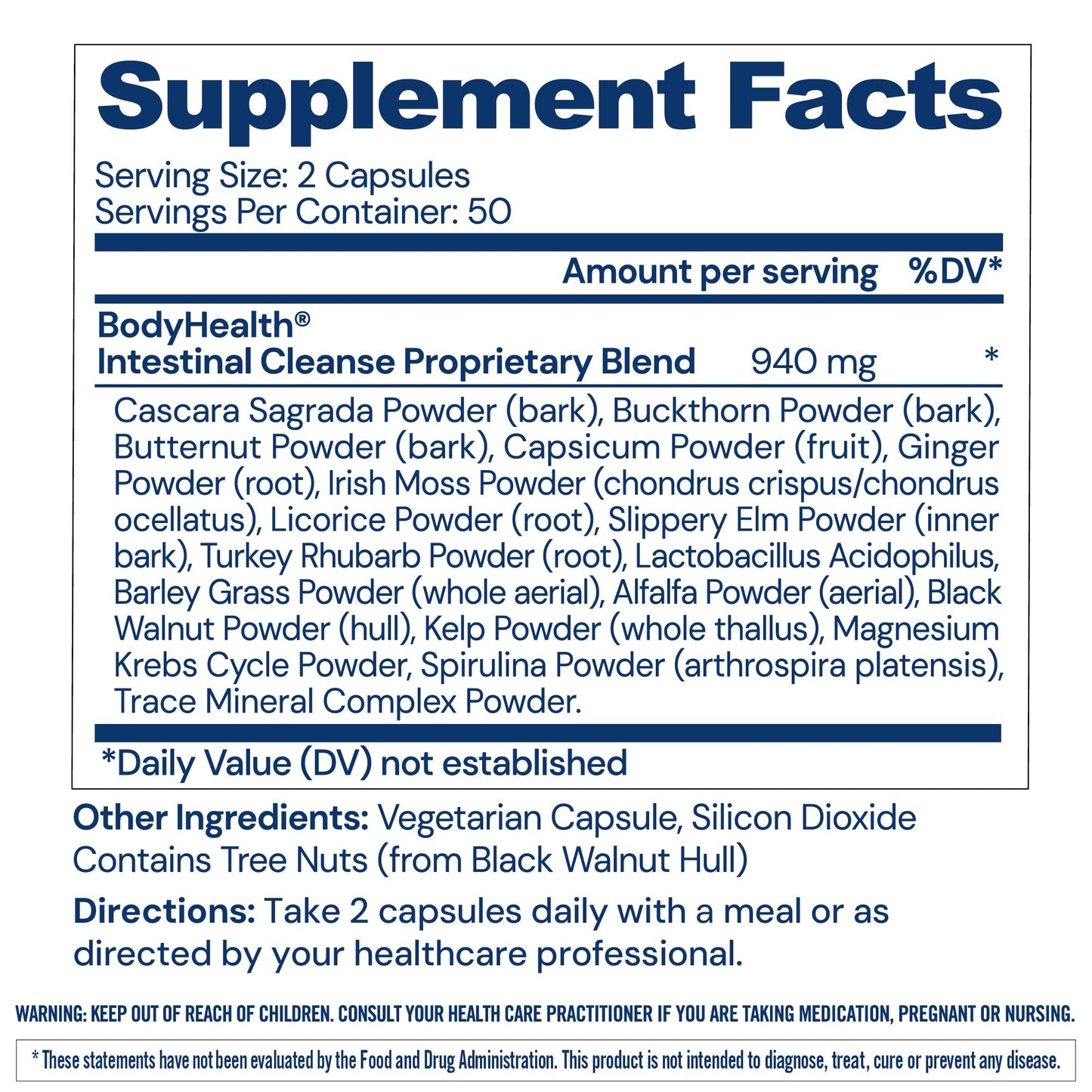 BodyHealth Intestinal Cleanse 100 Capsules