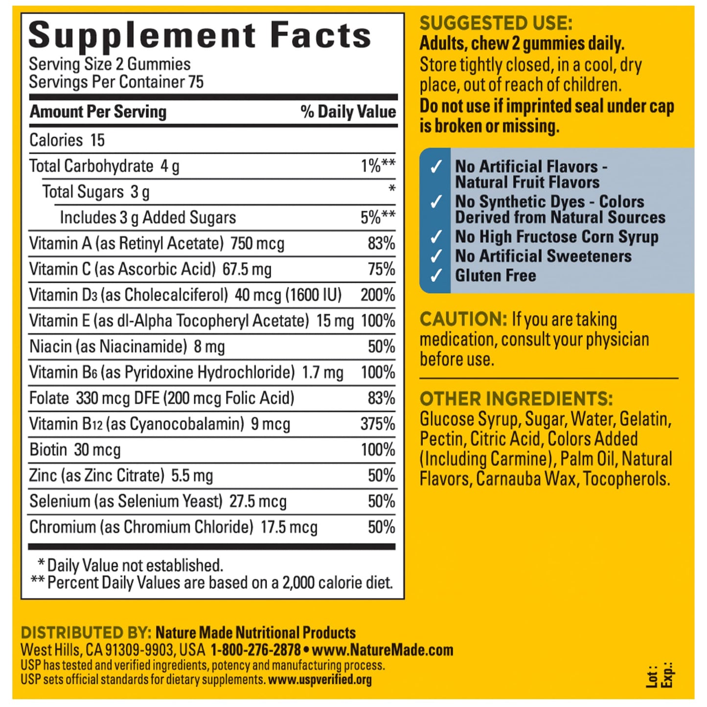 Nature Made Multi for Him Gummy 150 Count