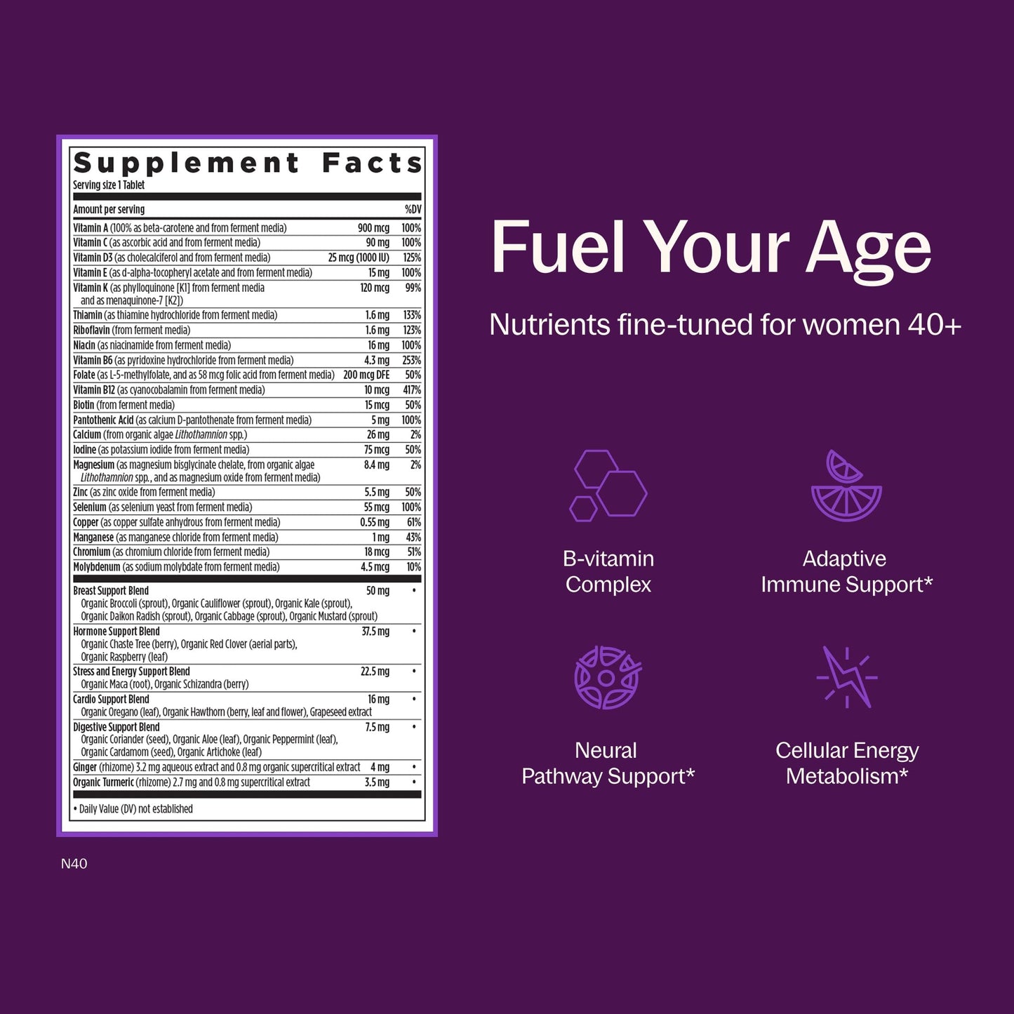 New Chapter Every Woman's One Daily 40+ Multivitamin Tablets, 72 Count