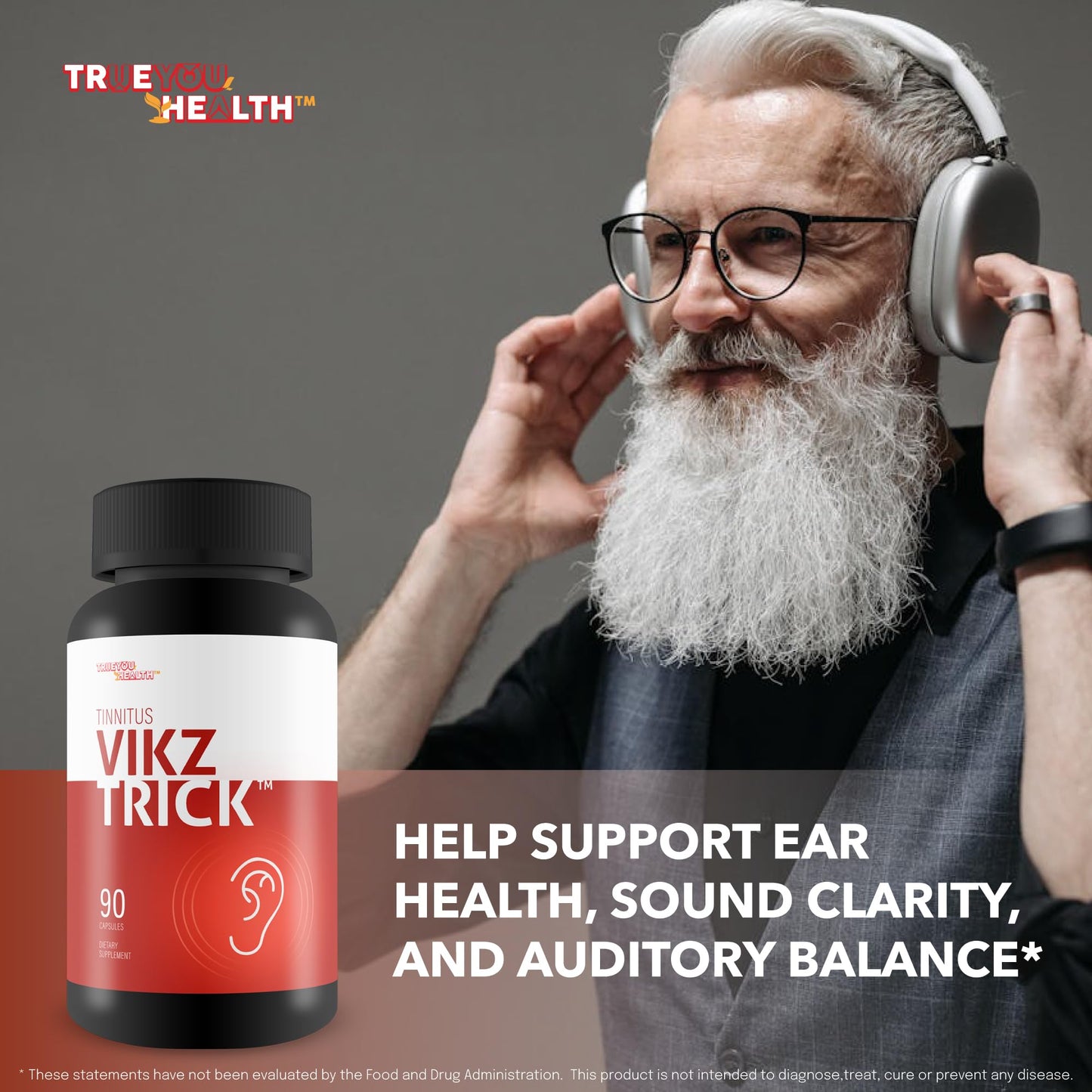 True You Health Tinnitus Vikz Trick Capsule, 90 Count