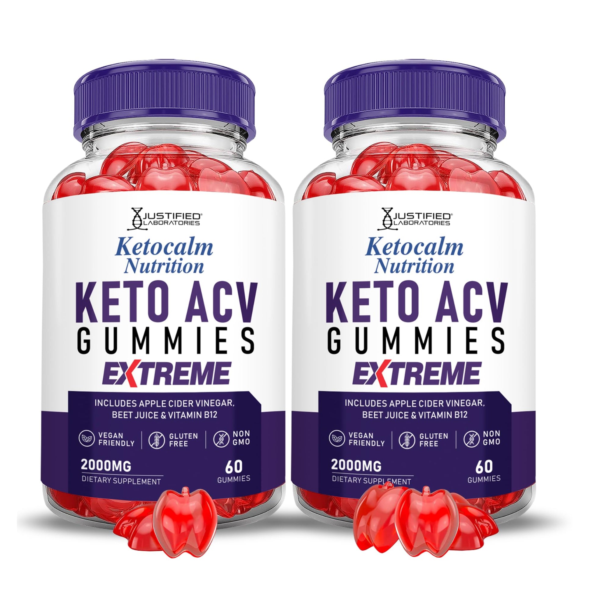 Justified Laboratories Ketocalm Keto ACV Gummies Extreme (2000 mg) 120 Gummies