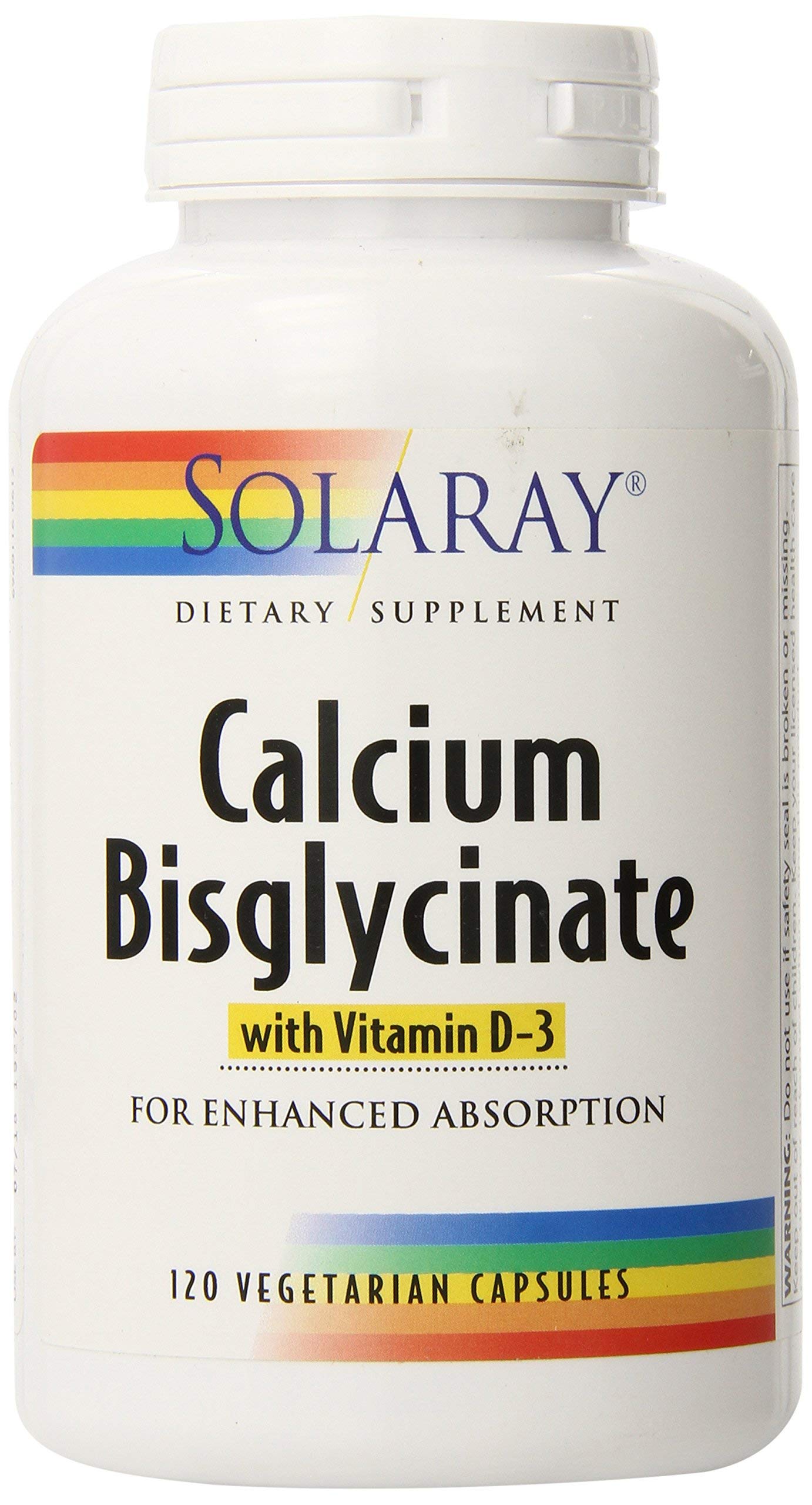 Solaray Calcium Bisglycinate Supplement 1000mg Capsules, 120 Count