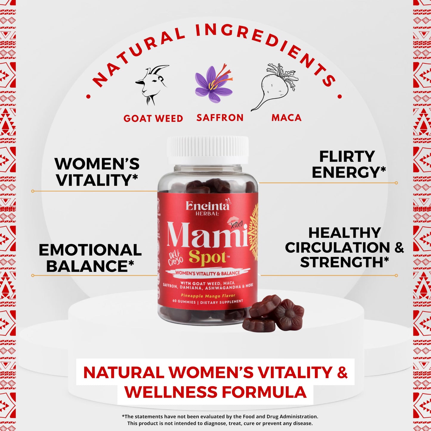 Encinta Herbal Mami Spot Women’s Wellness Gummies 60 Gummies
