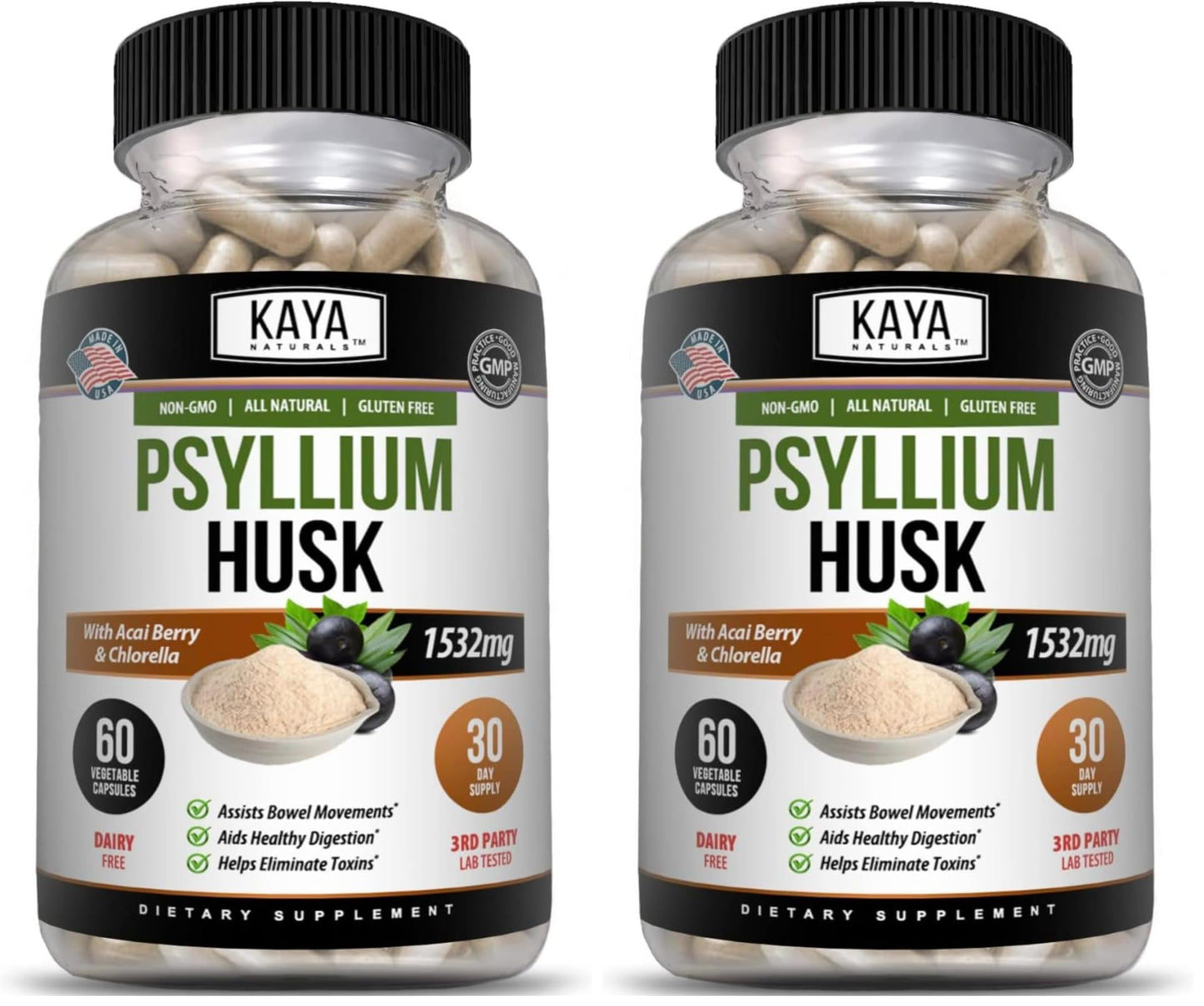 Kaya Naturals Psyllium Husk Capsules 120 Capsules
