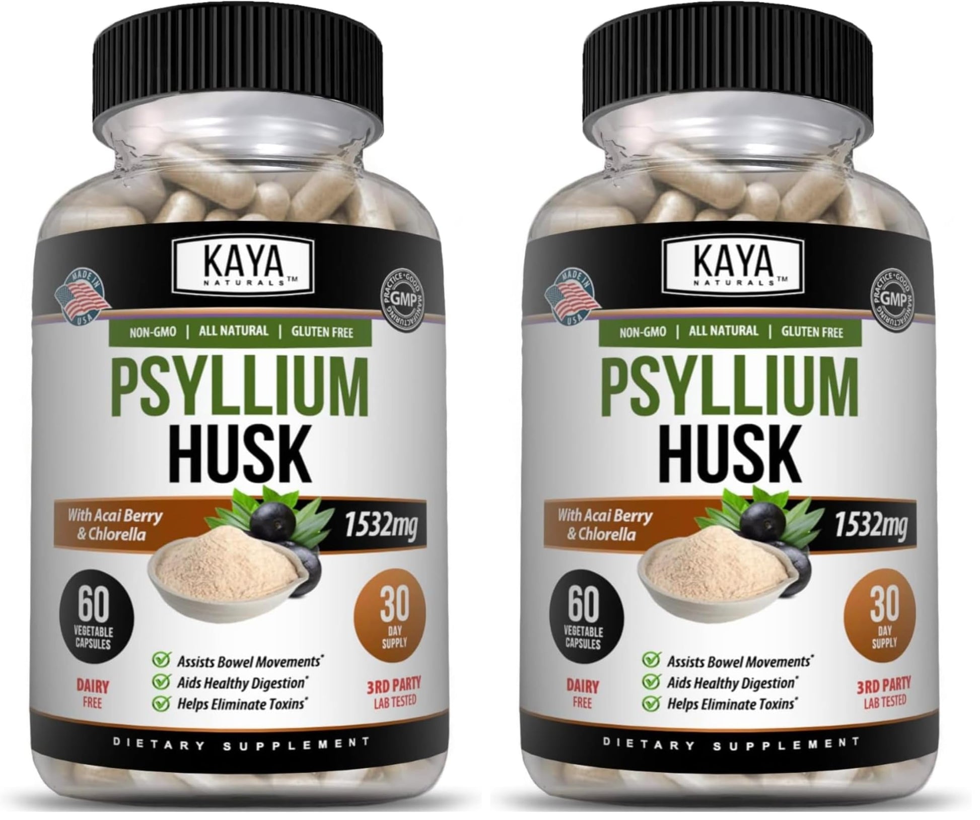 Kaya Naturals Psyllium Husk Capsules 120 Capsules