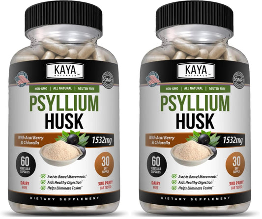 Kaya Naturals Psyllium Husk Capsules 120 Capsules