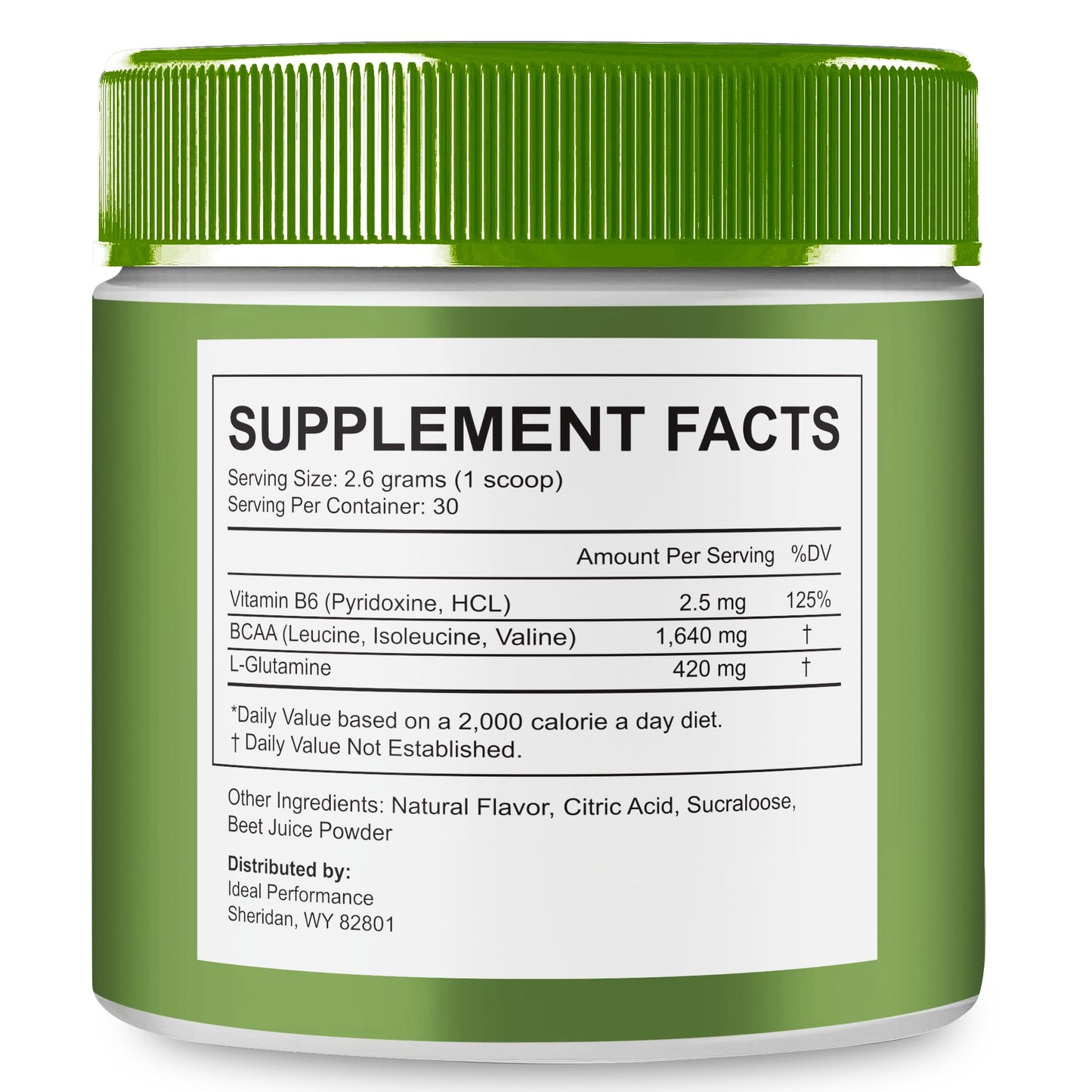 IDEAL PERFORMANCE MatchaFitty Digestive Health Support Powder 2 oz