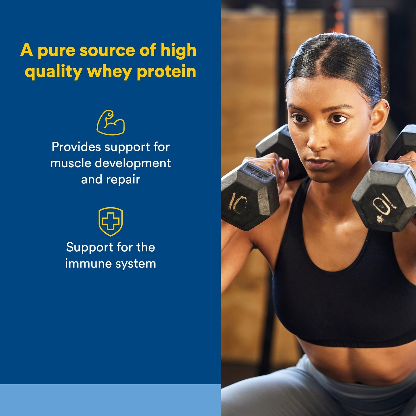 Natural Factors Whey Factors Whey Protein Powder, French Vanilla, 2 lb
