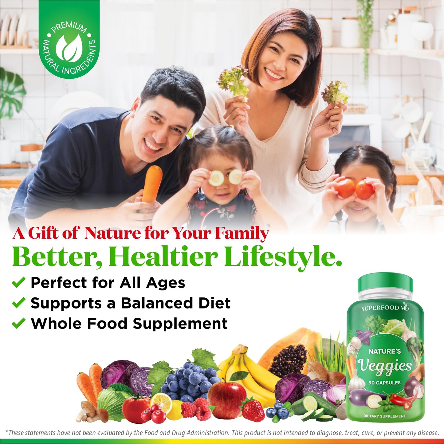 Superfood MD Veggies Supplement Capsule 90 Count