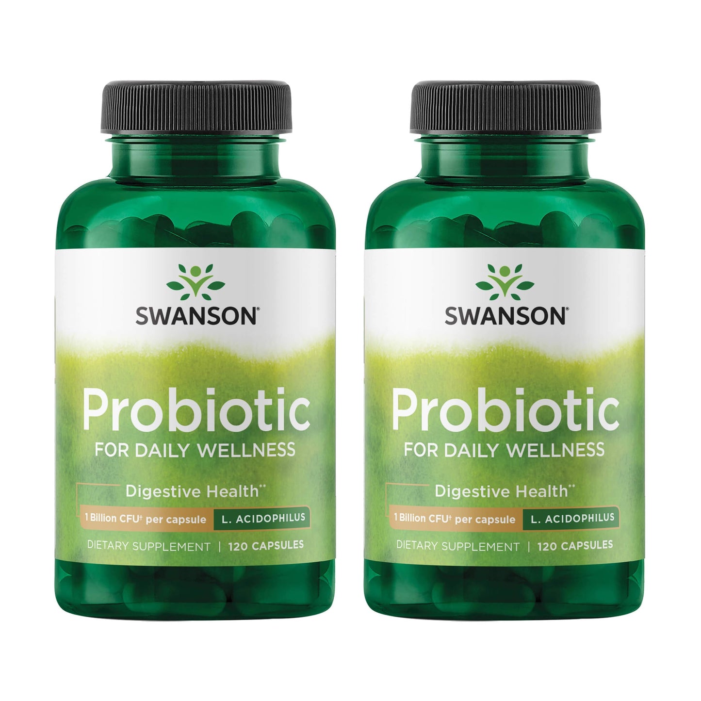 Swanson Probiotic Digestive Health Supplement with 1 Billion CFU per Capsule - Natural Formula Supporting Bowel Regularity & Daily Wellness, 240 Capsules