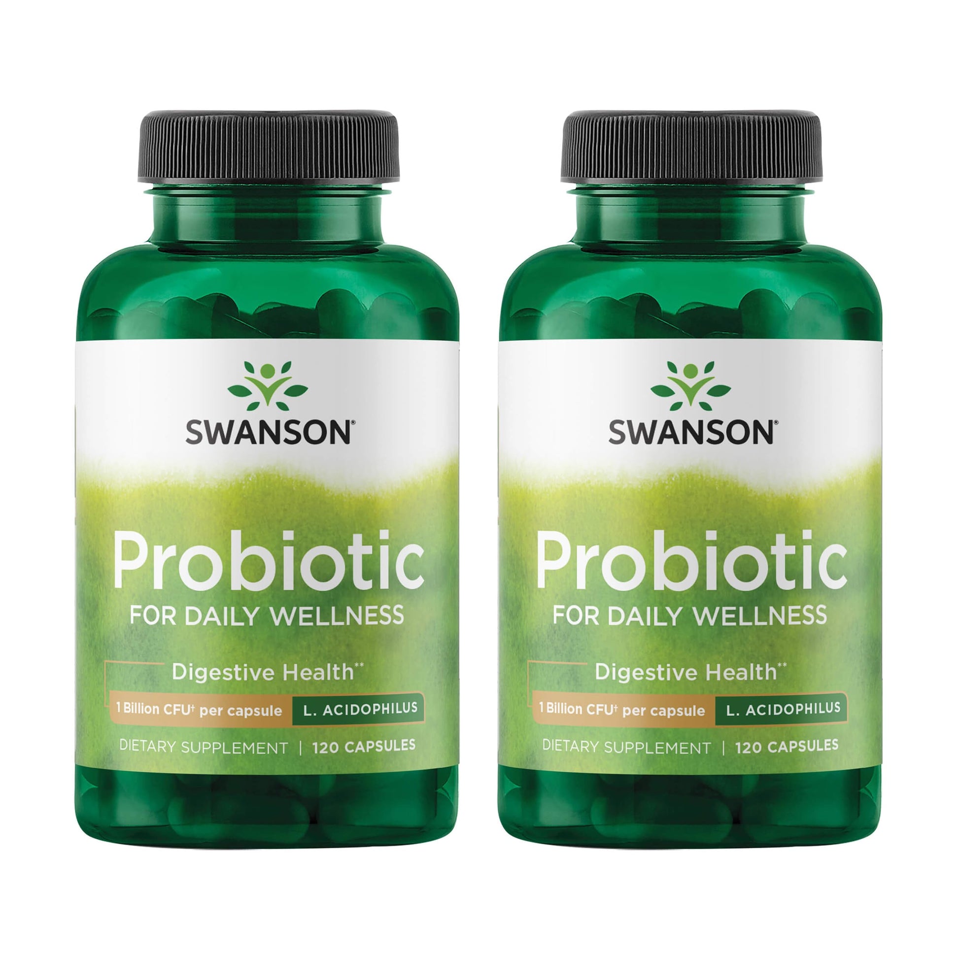 Swanson Probiotic Digestive Health Supplement with 1 Billion CFU per Capsule - Natural Formula Supporting Bowel Regularity & Daily Wellness, 240 Capsules