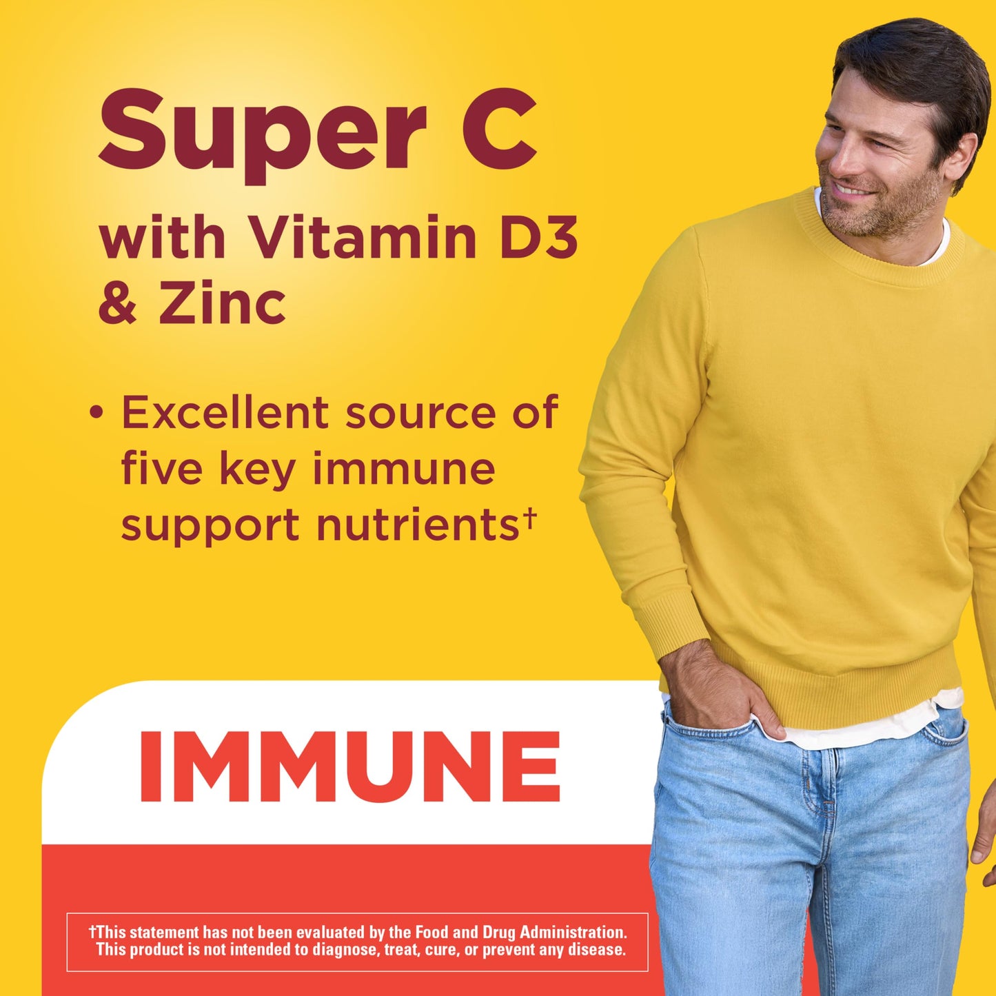 Nature Made Super C Vitamin C 1000mg Tablets, 60 Count