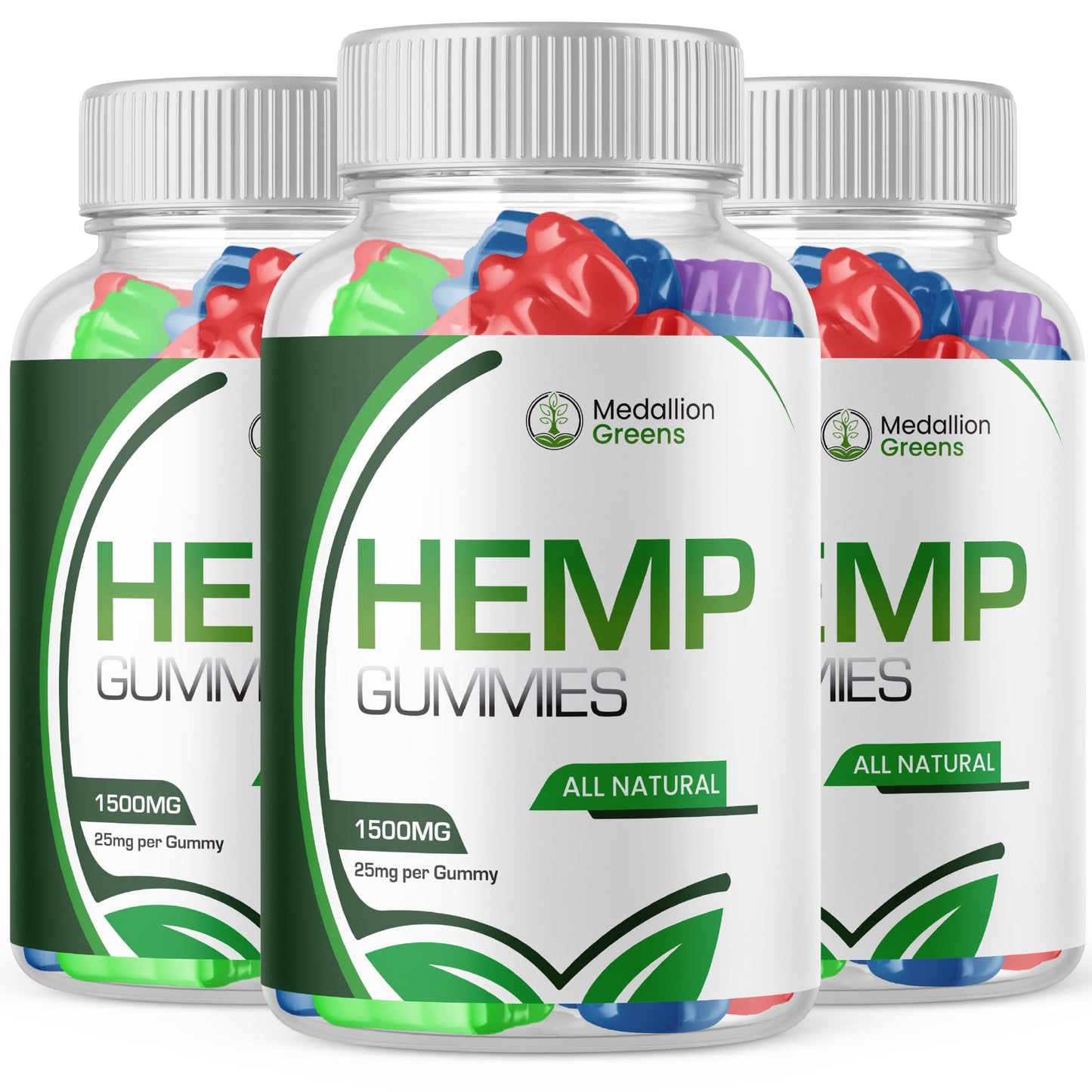 Purvia Medallion Greens Hemp Gummies, 180 Gummies