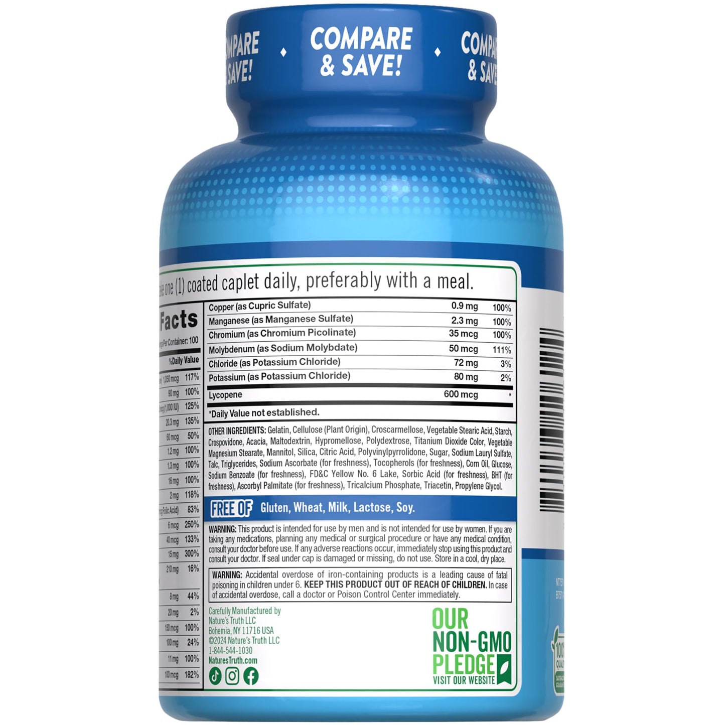 Nature's Truth Multivitamin for Men Caplet 100