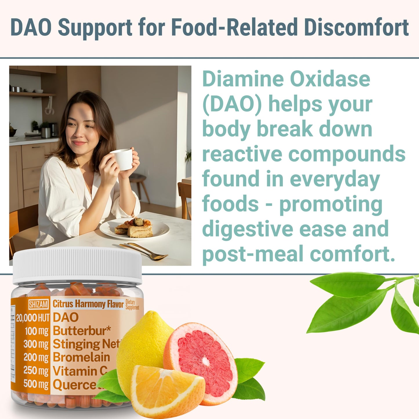 SHIZAM DAO Bromelain Enzyme Gummies 60 Count