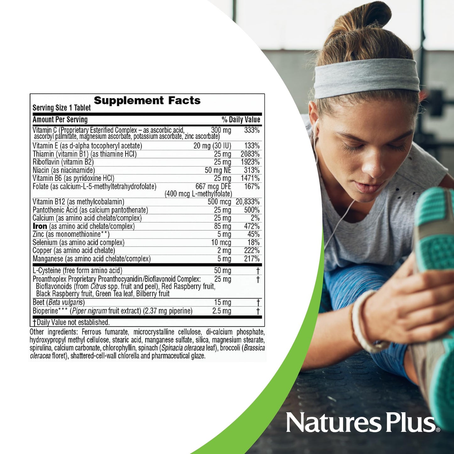 NaturesPlus Hema-Plex Iron Tablet 30 Count