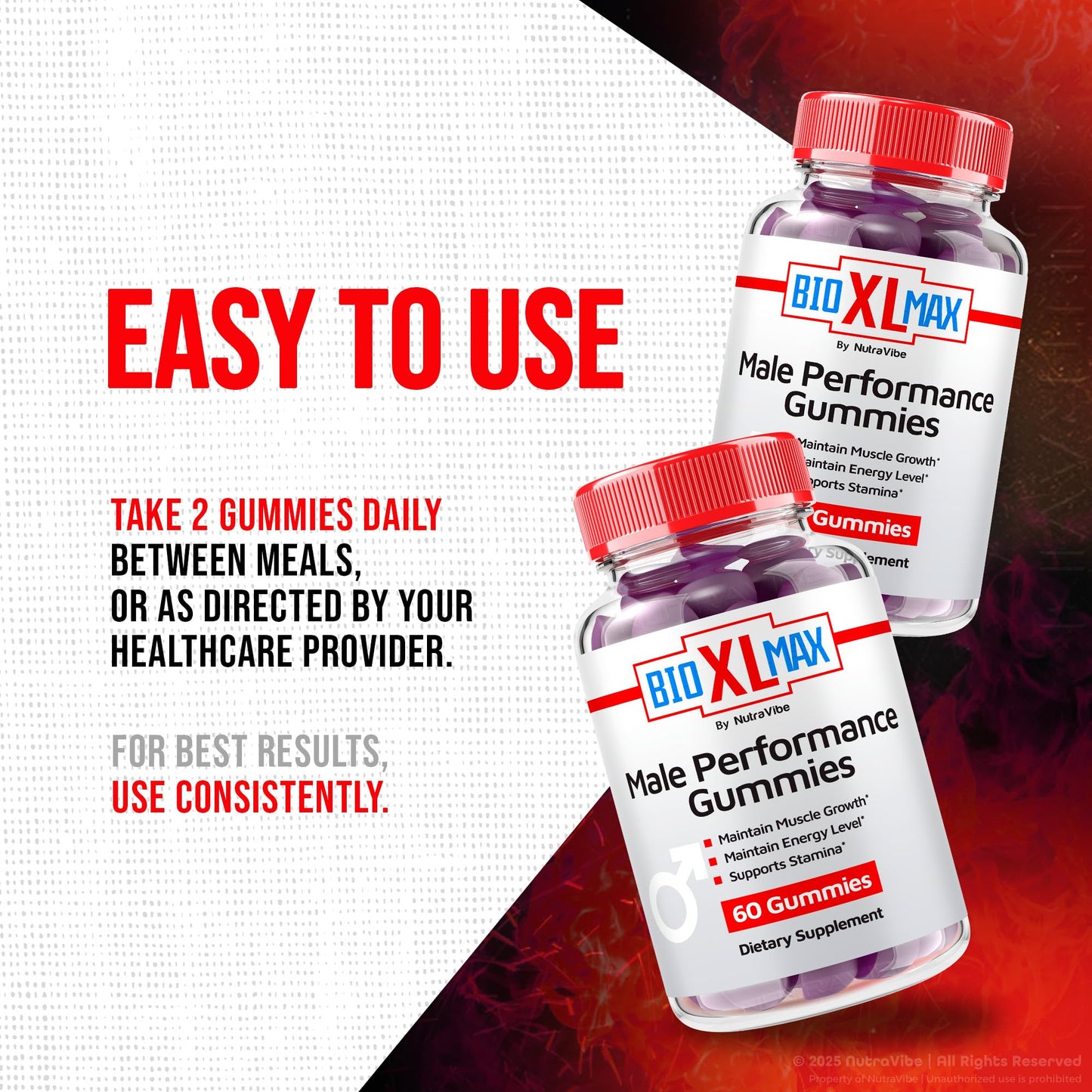 NutraVibe Bio XL Max Gummies 180 Gummies